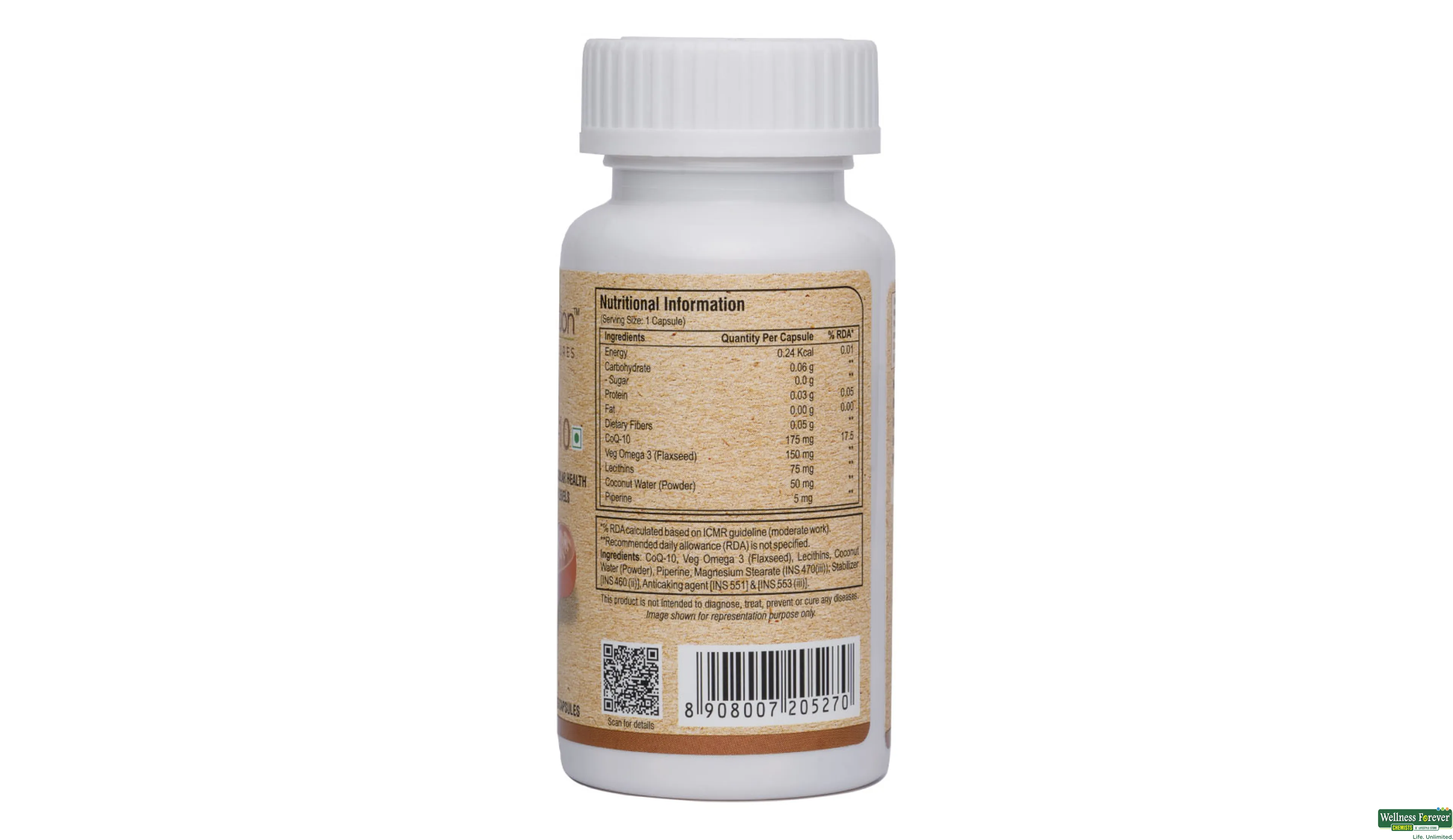 PURE NUTRITION CO-ENZYME Q10 60CAP- 3, 60CAP, 