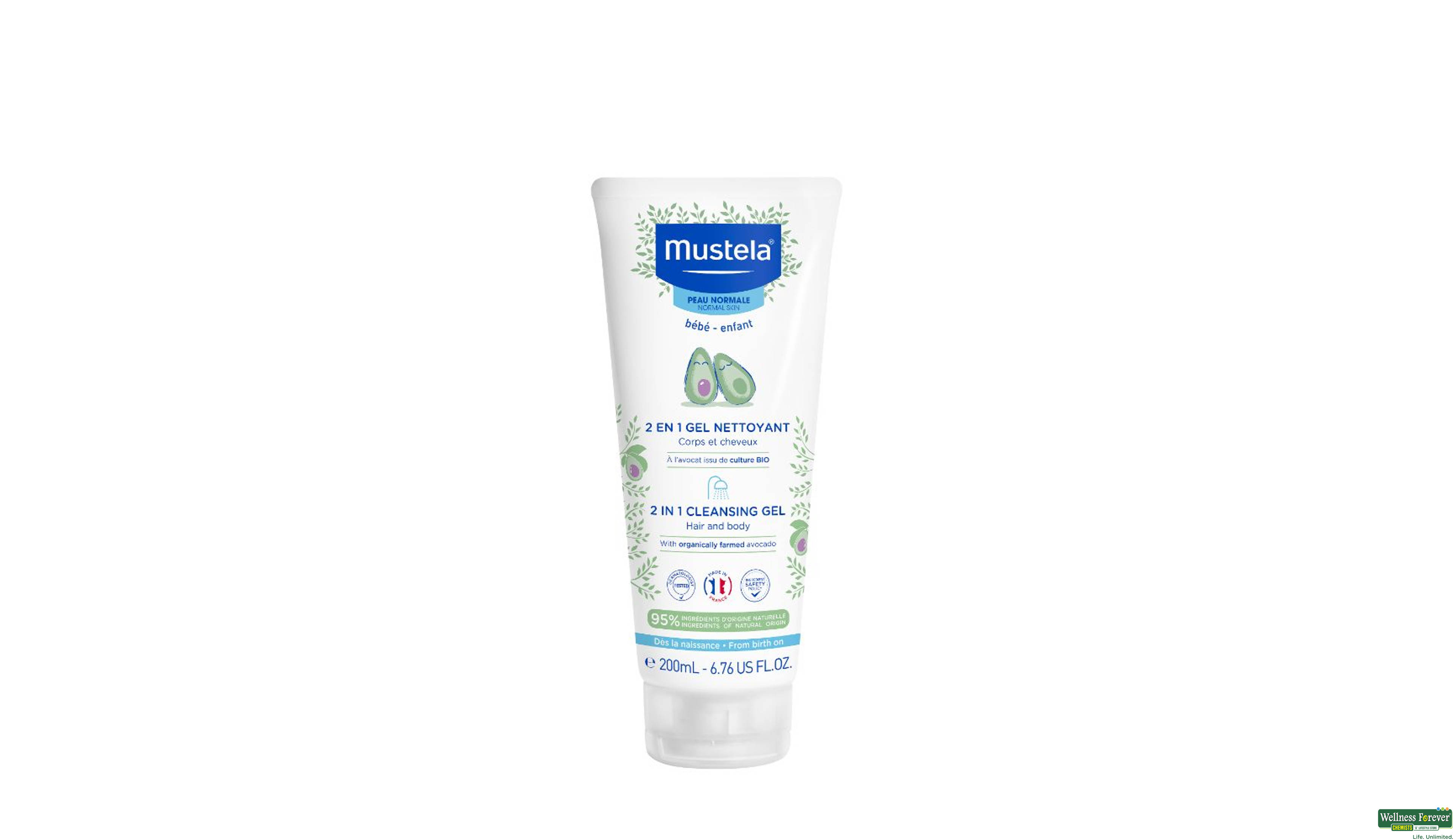 MUSTELA CLEANSING GEL 2IN1 200ML- 1, 200ML, 