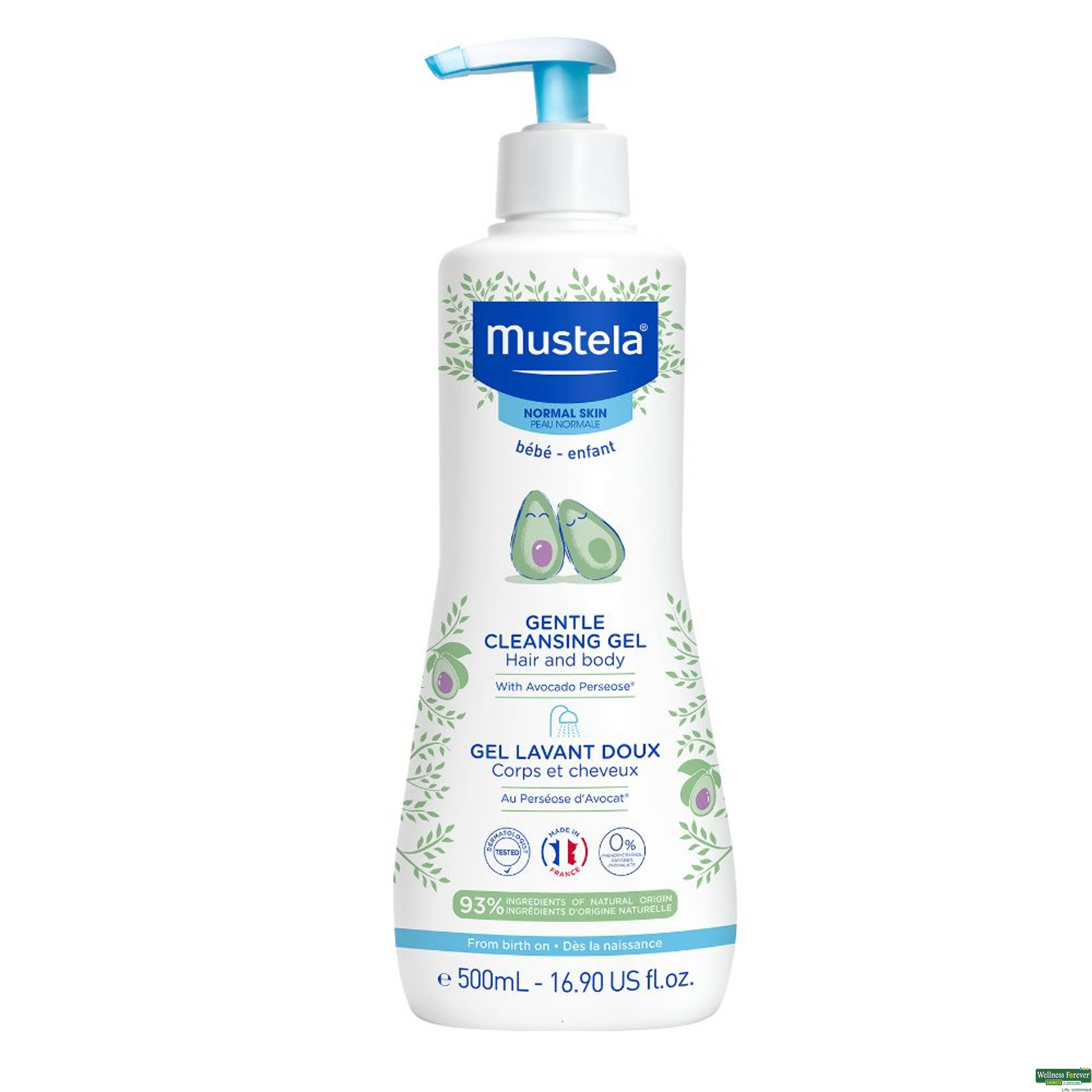 Mustela Gentle Cleansing Body Gel, 500 ml-image