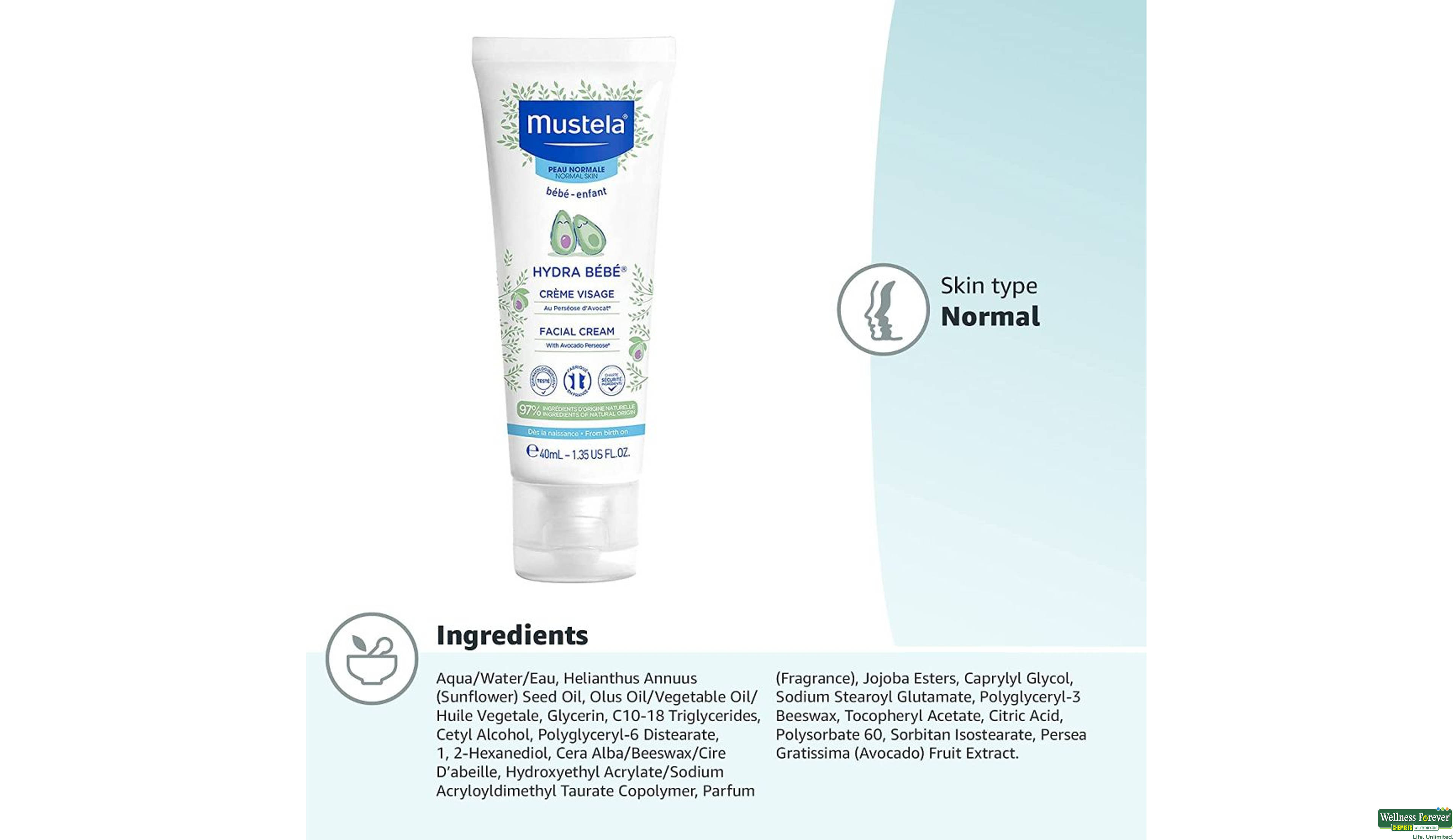 MUSTELA F/CRM BEBE 40ML- 8, 40ML, 