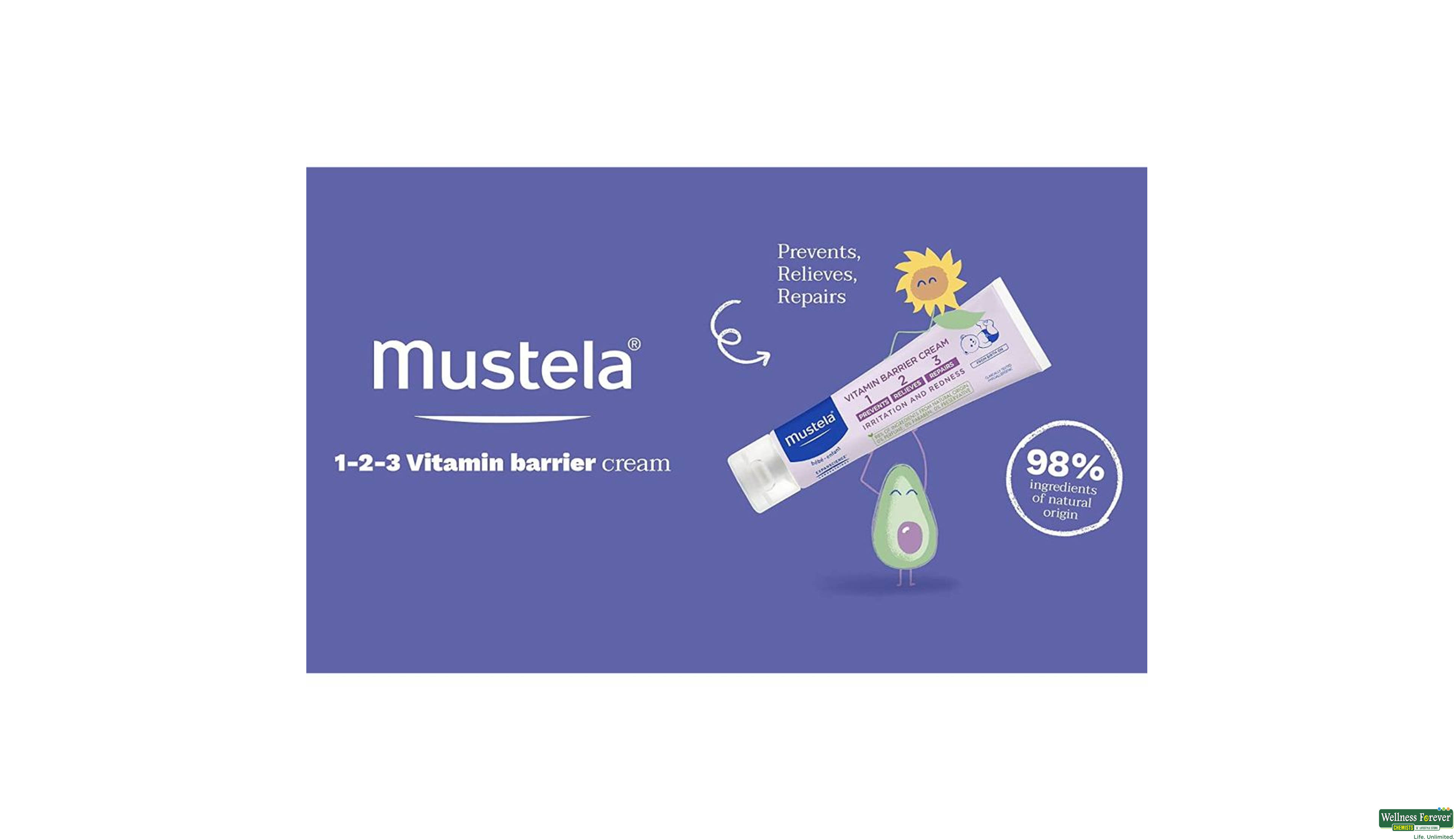 MUSTELA CRM VITAMIN BARRIER 1 2 3 100ML- 10, 100ML, 