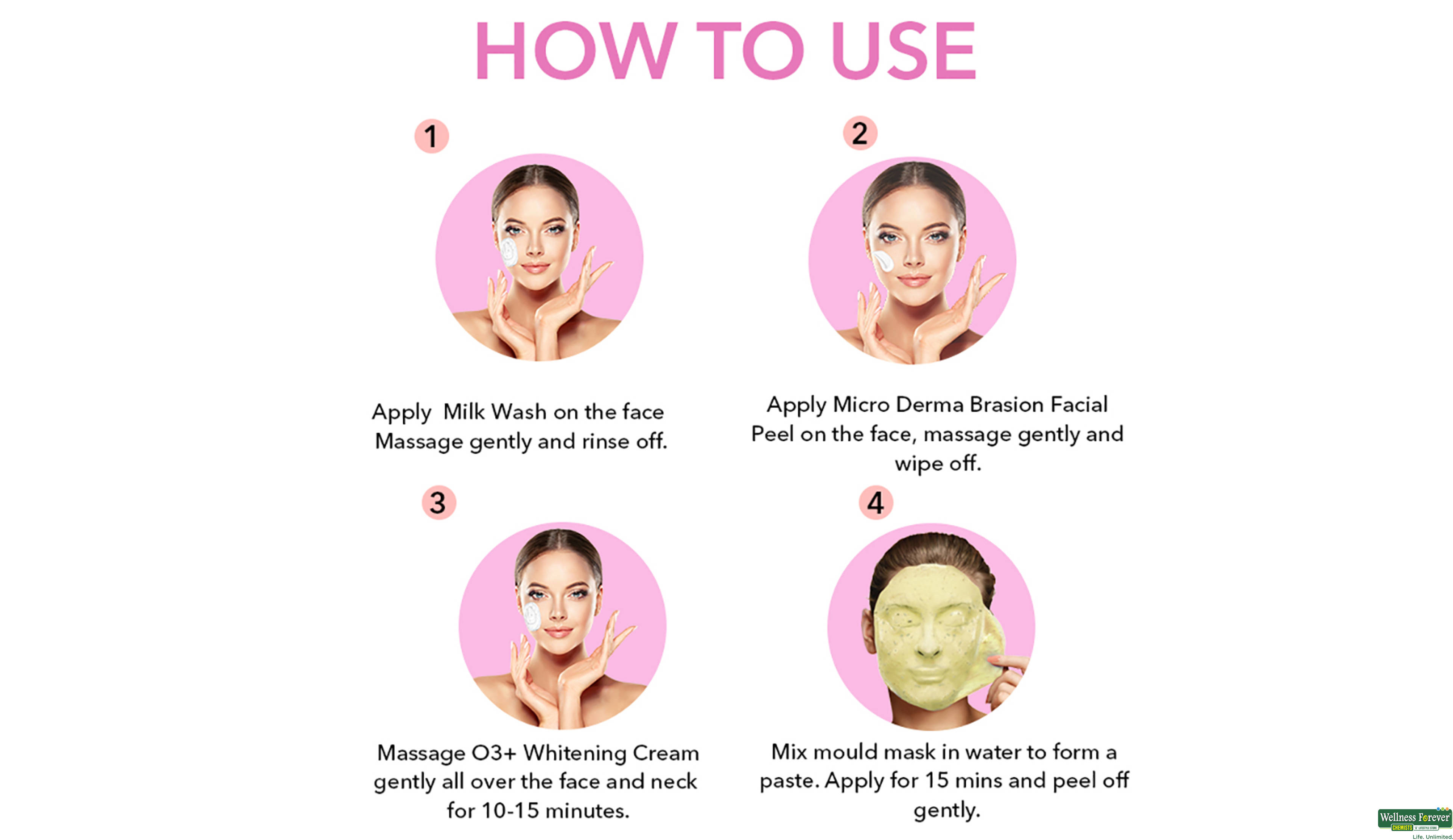 O3+ WHITENING FACIAL KIT 1PC- 3, 1PC, 