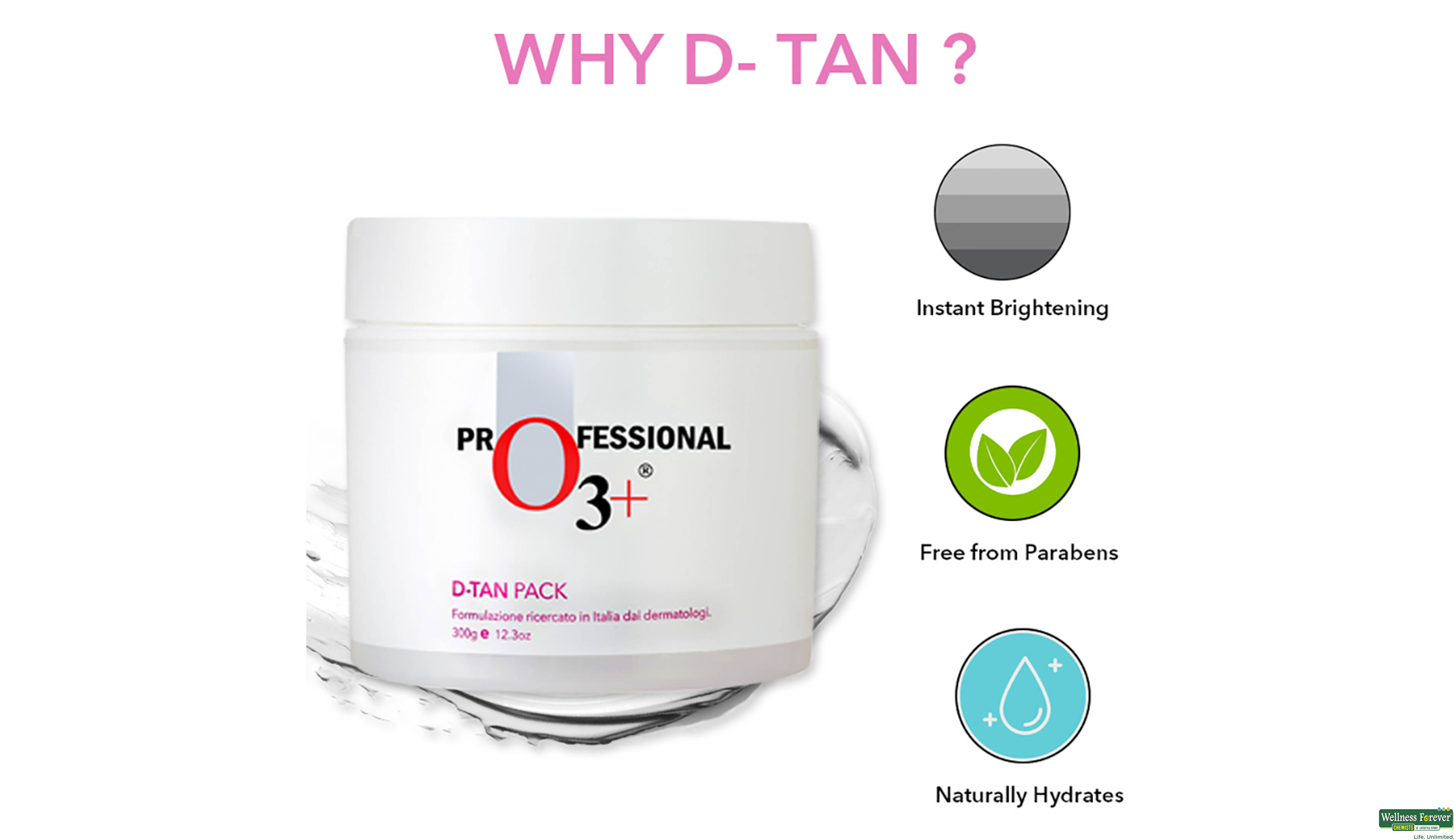 O3+ F/PACK PROFESSIONAL D TAN 300GM- 2, 300GM, 