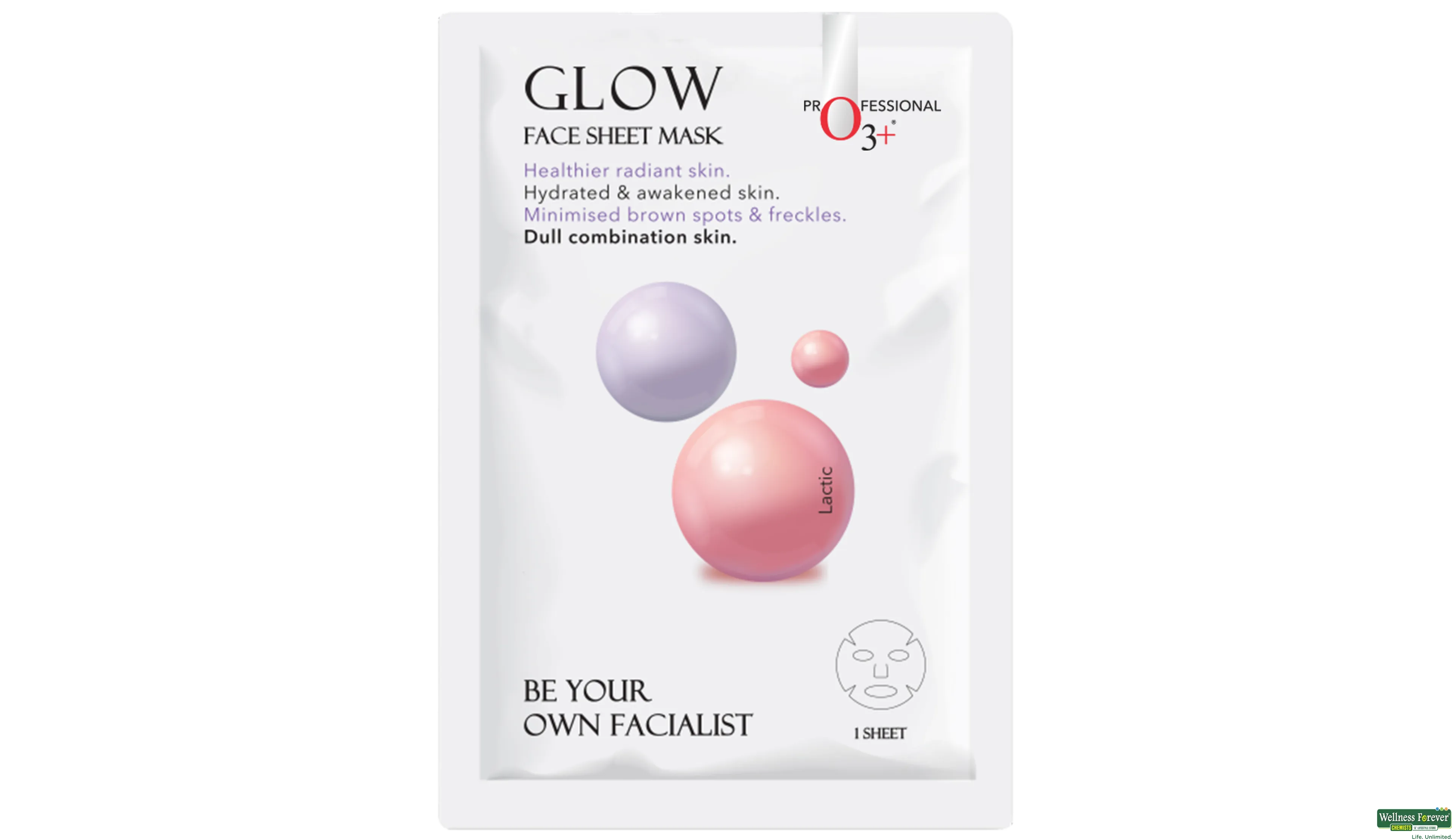 O3+ F/MASK PROFESSIONAL MOIST/GLOW 1PC- 2, 1PC, 