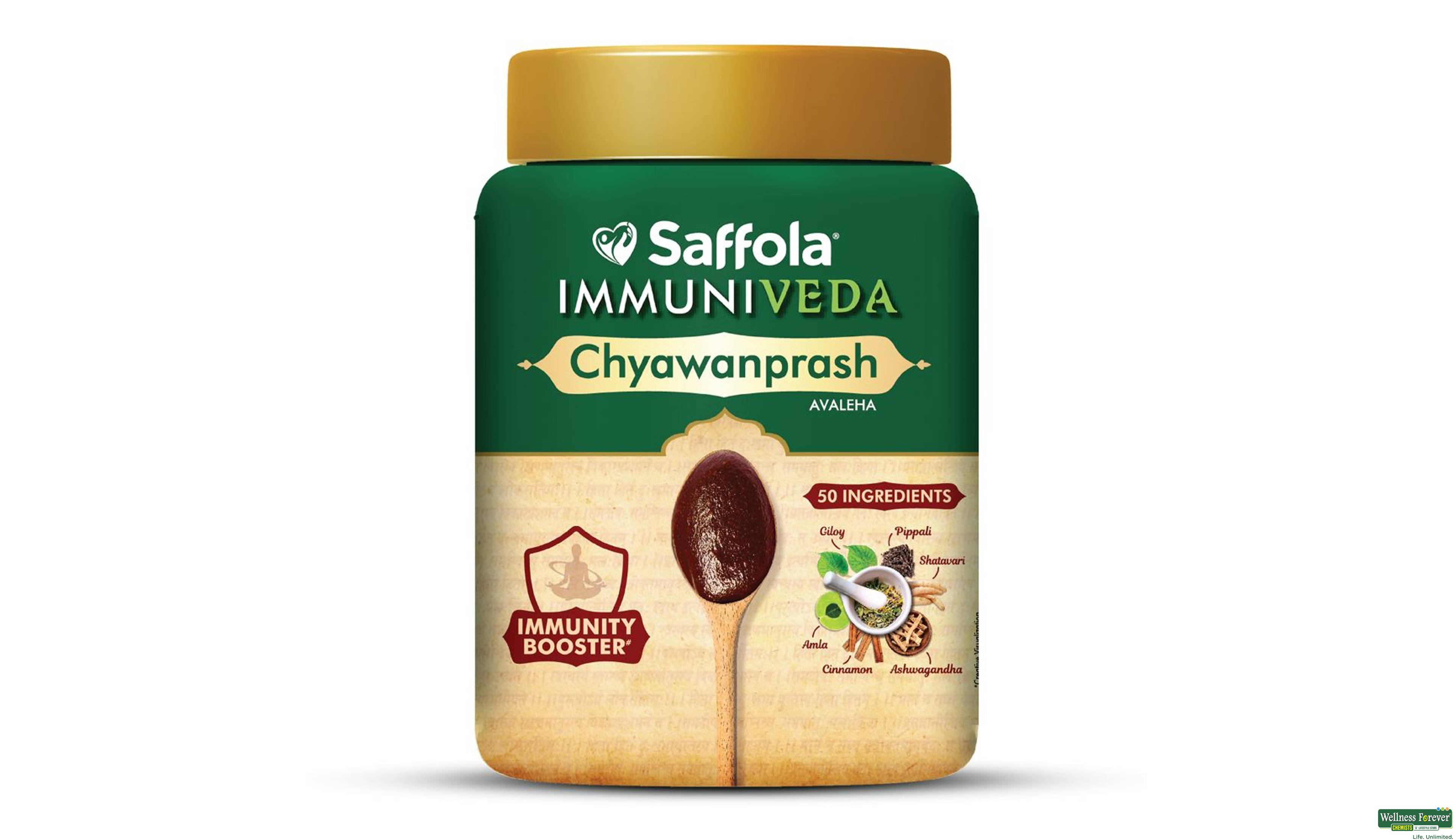 SAFFOLA IMMUNIVEDA CHYAWANPRASH 500GM- 1, 500GM, 