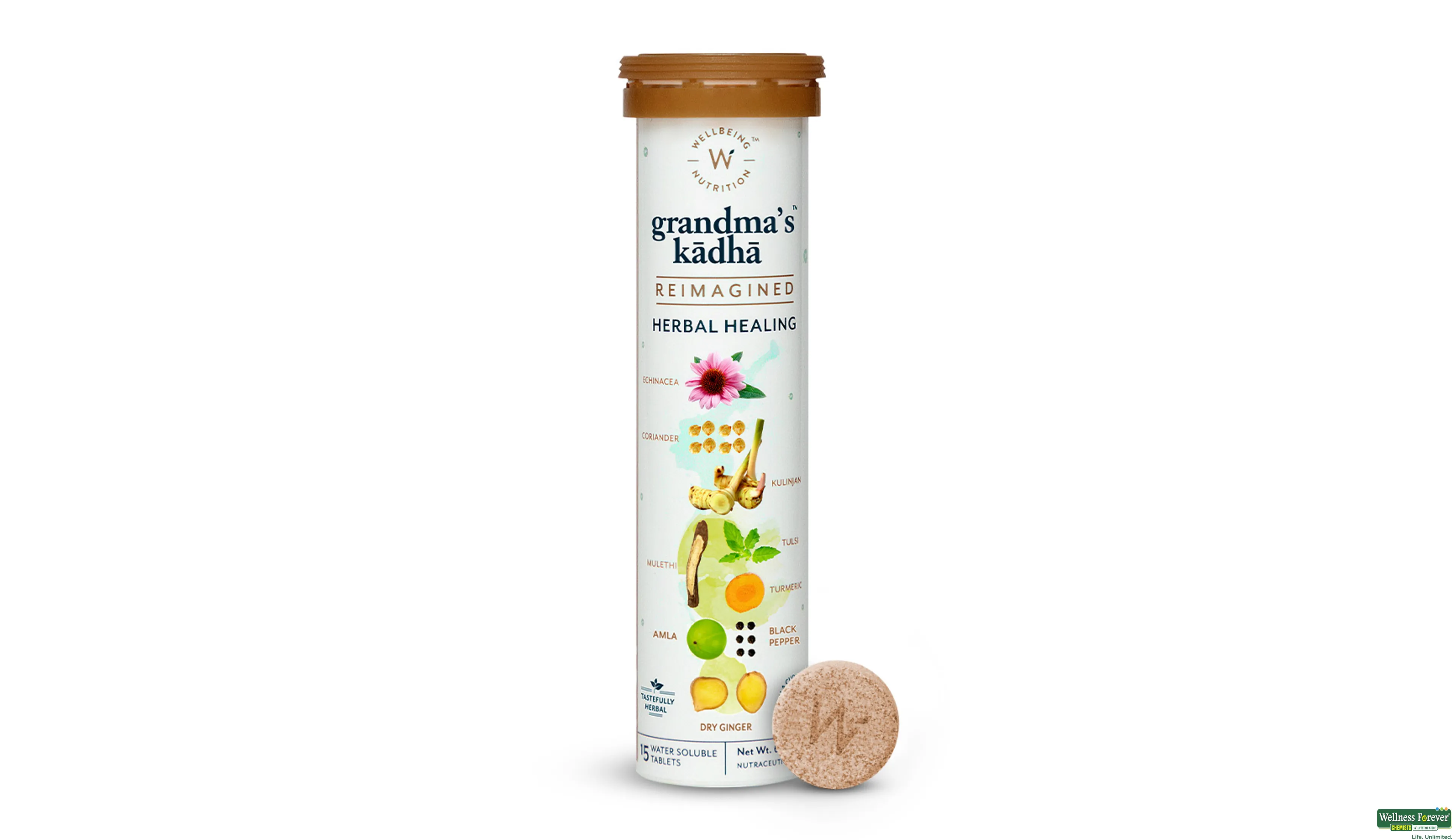 WELLBEING NUTRITION GRANDMA KADHA 15TAB- 1, 15TAB, null