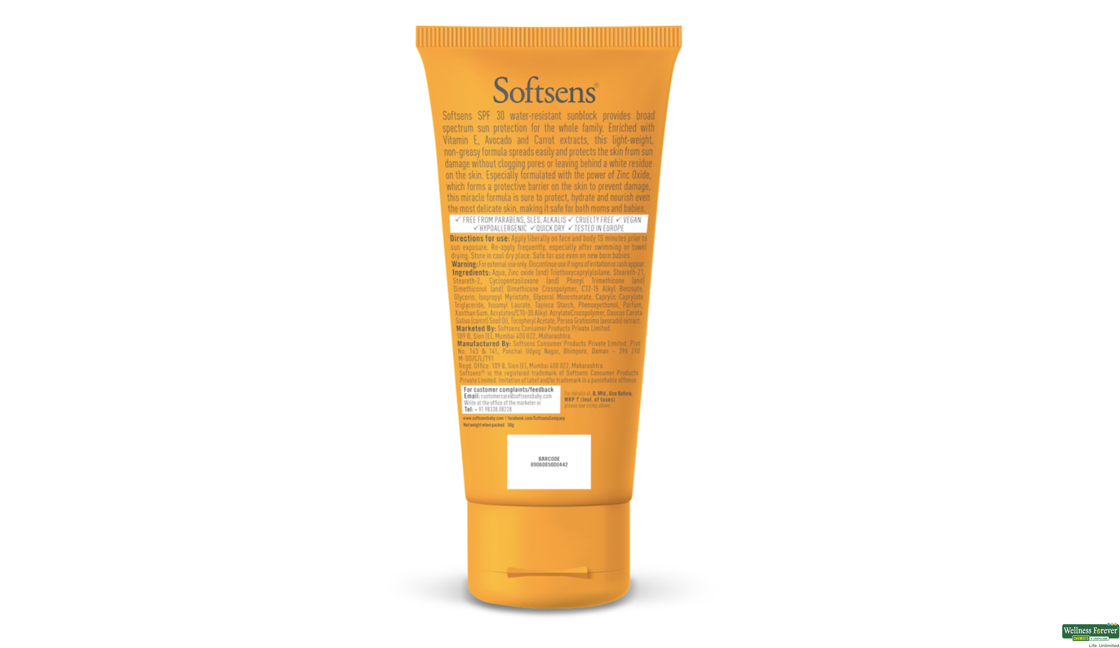 SOFTSENS SUN BLOCK MOMS/BABIES SPF30 50GM- 2, 50GM, 