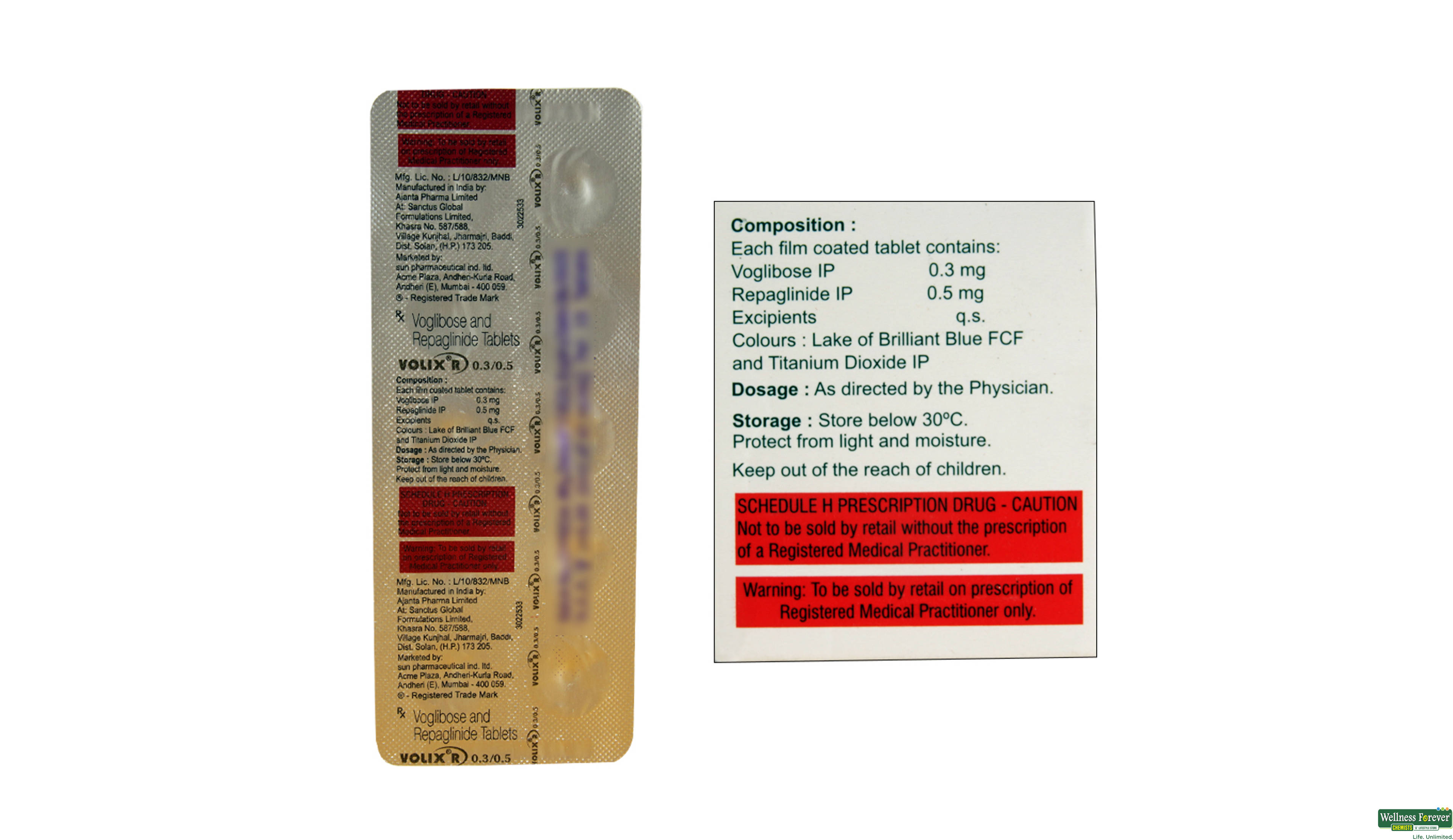 VOLIX-R 0.3/0.5MG 10TAB- 2, 10TAB, 