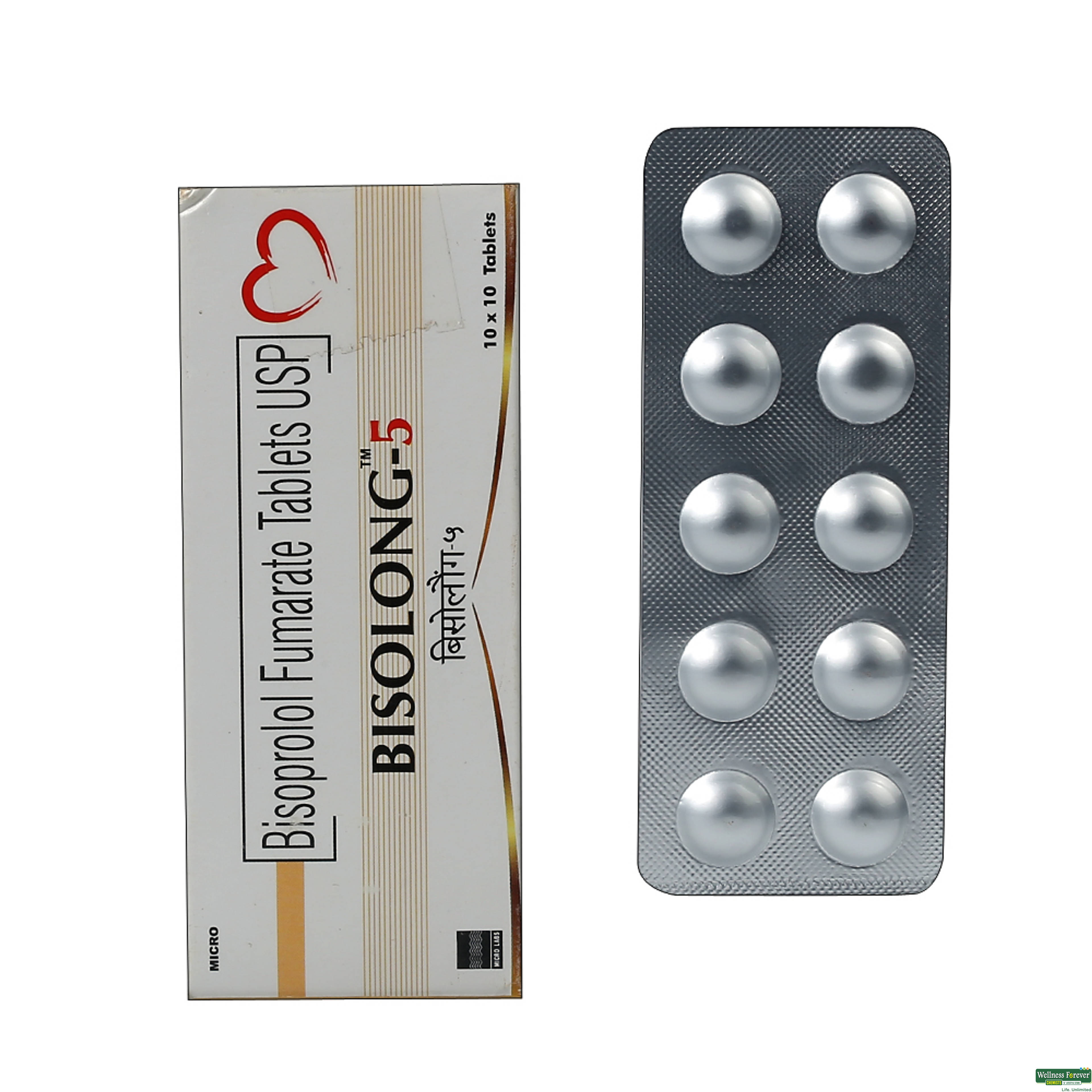 Bisolong 5mg 10 Tablets-image