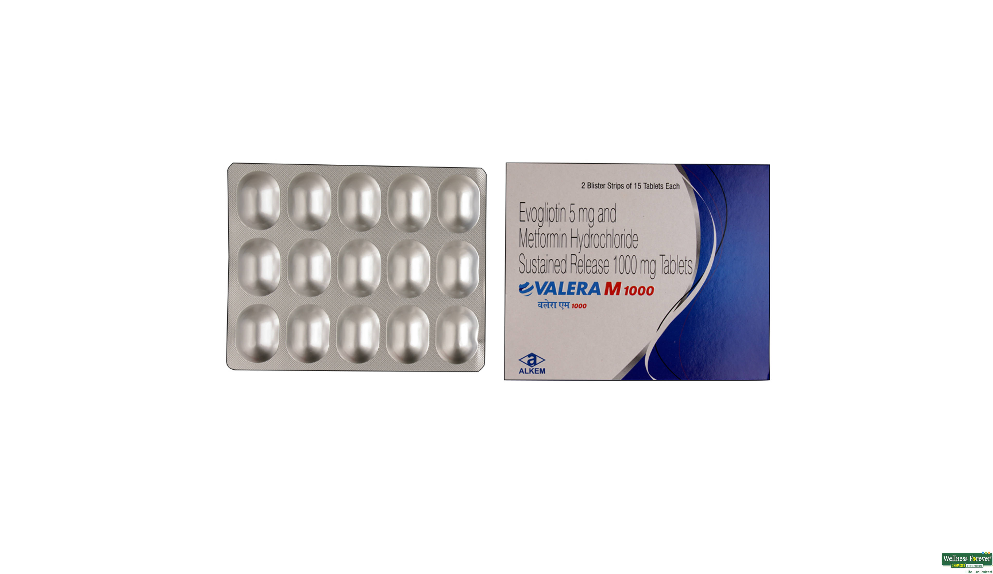 VALERA-M 1000MG 15TAB- 1, 15TAB, 
