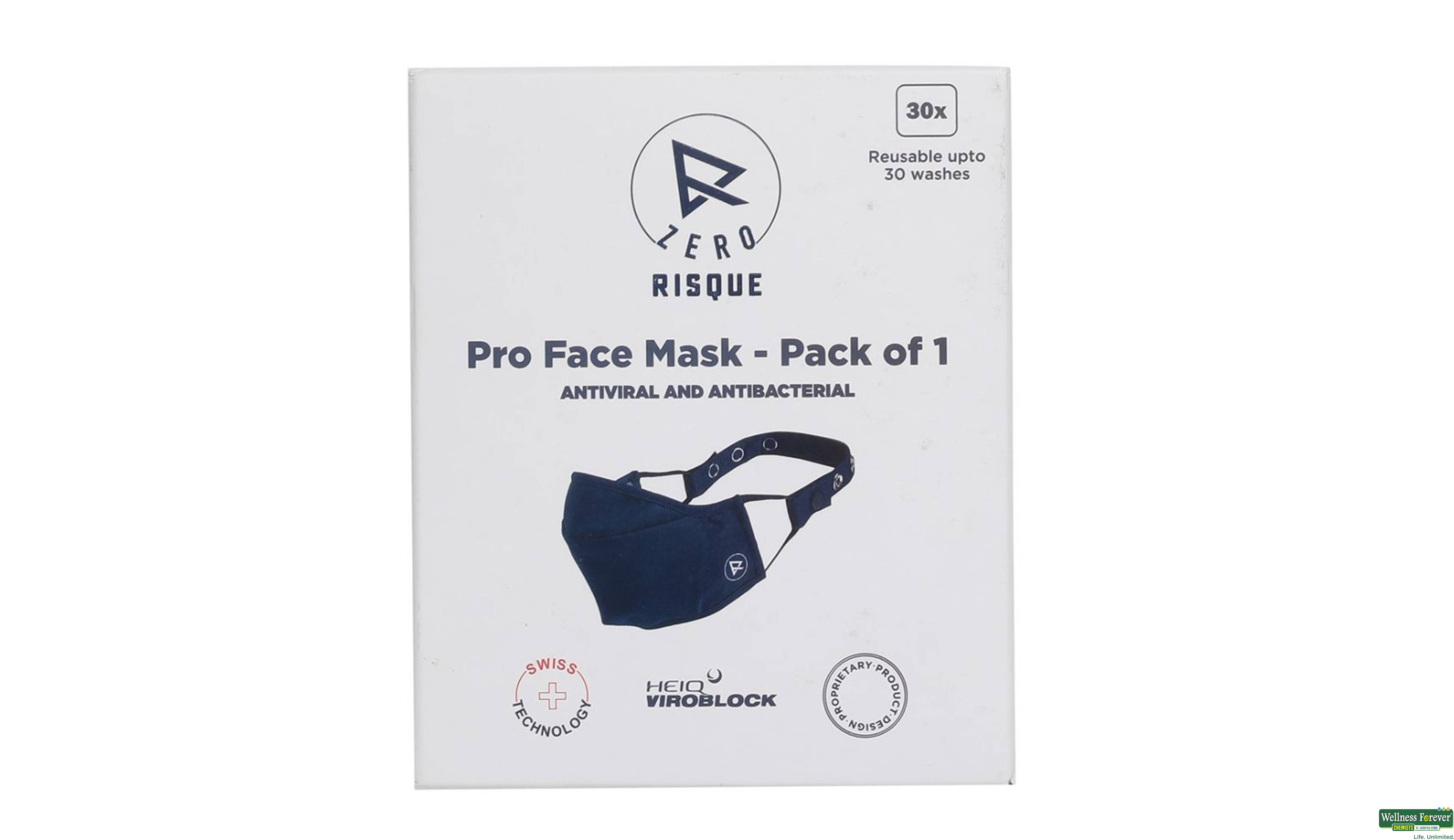 ZERO RISQUE FACE MASK 1PC- 3, 1PC, 