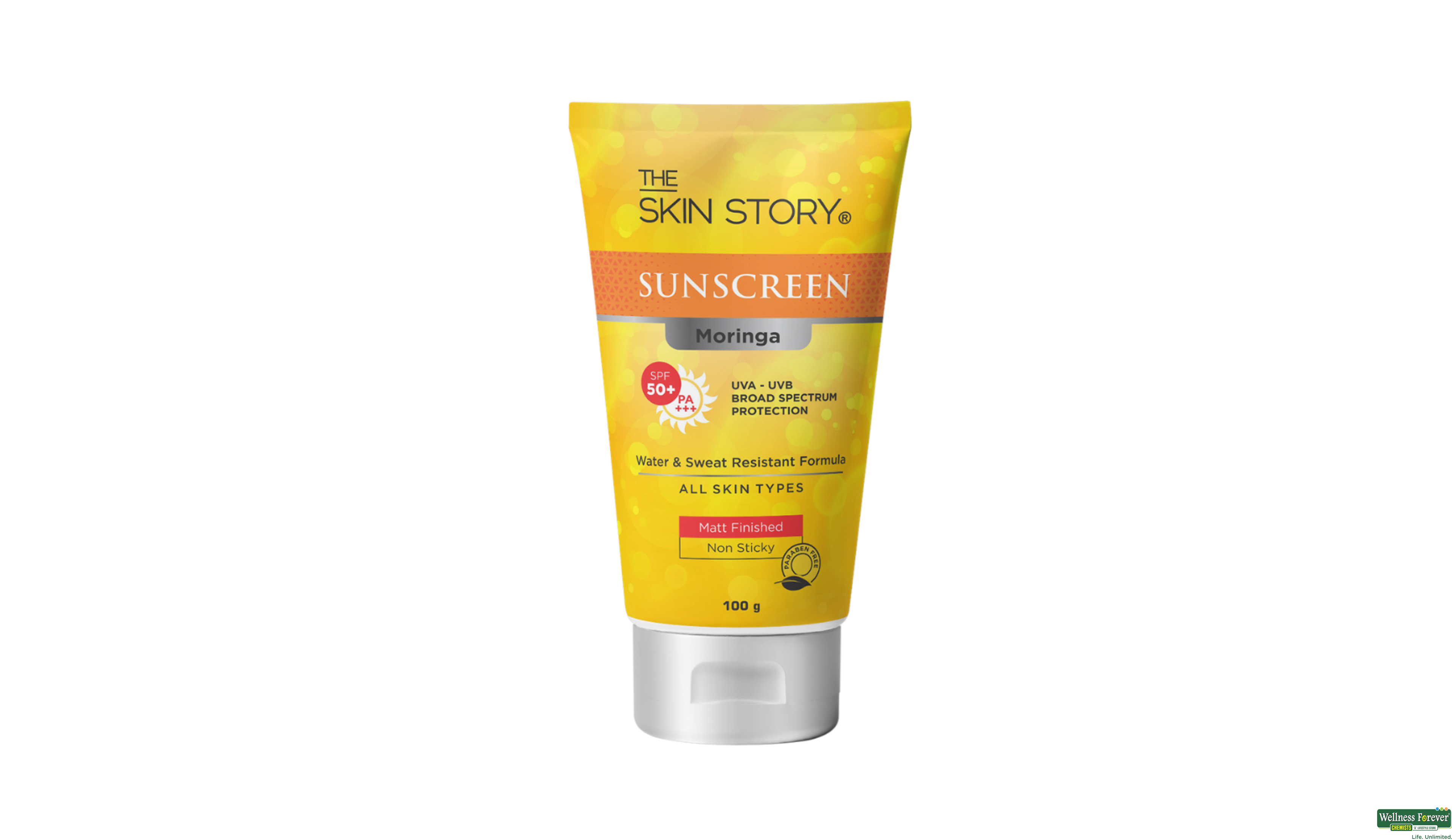 THE SKIN STORY F/CRM MORINGA SPF50+ 100GM- 1, 100GM, null