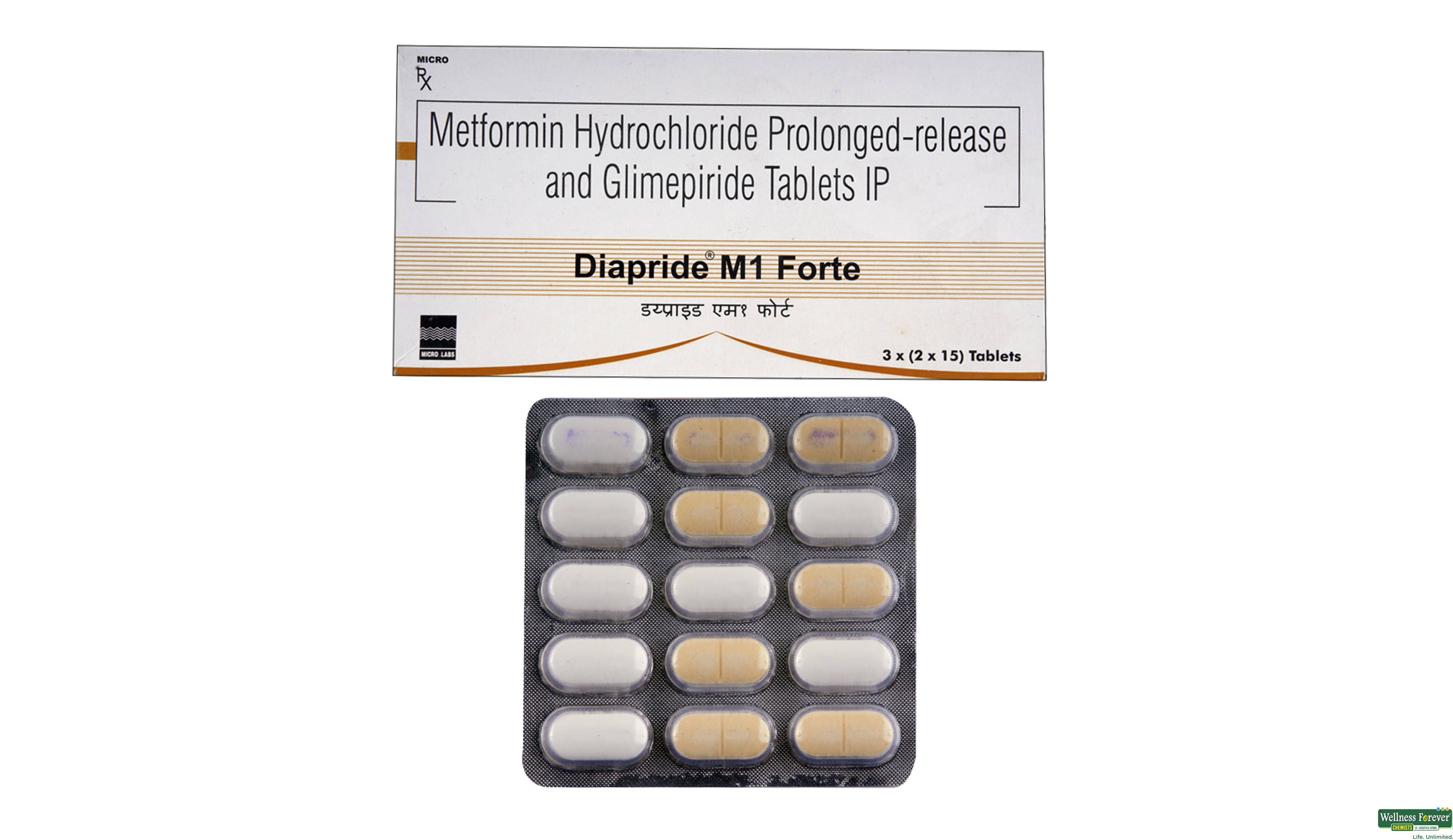 DIAPRIDE-M1 FORTE 15TAB- 1, 15TAB, 