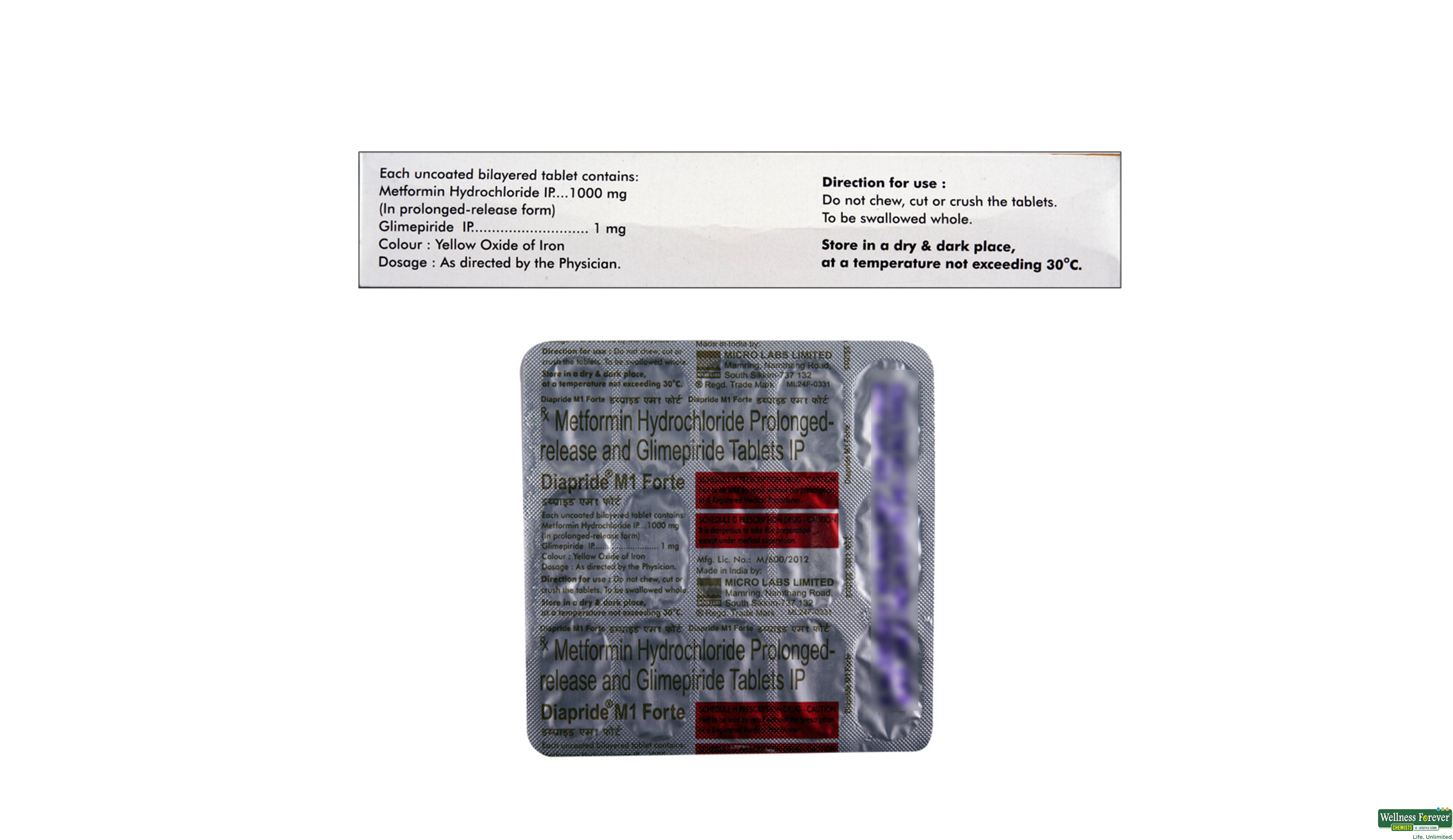 DIAPRIDE-M1 FORTE 15TAB- 2, 15TAB, 