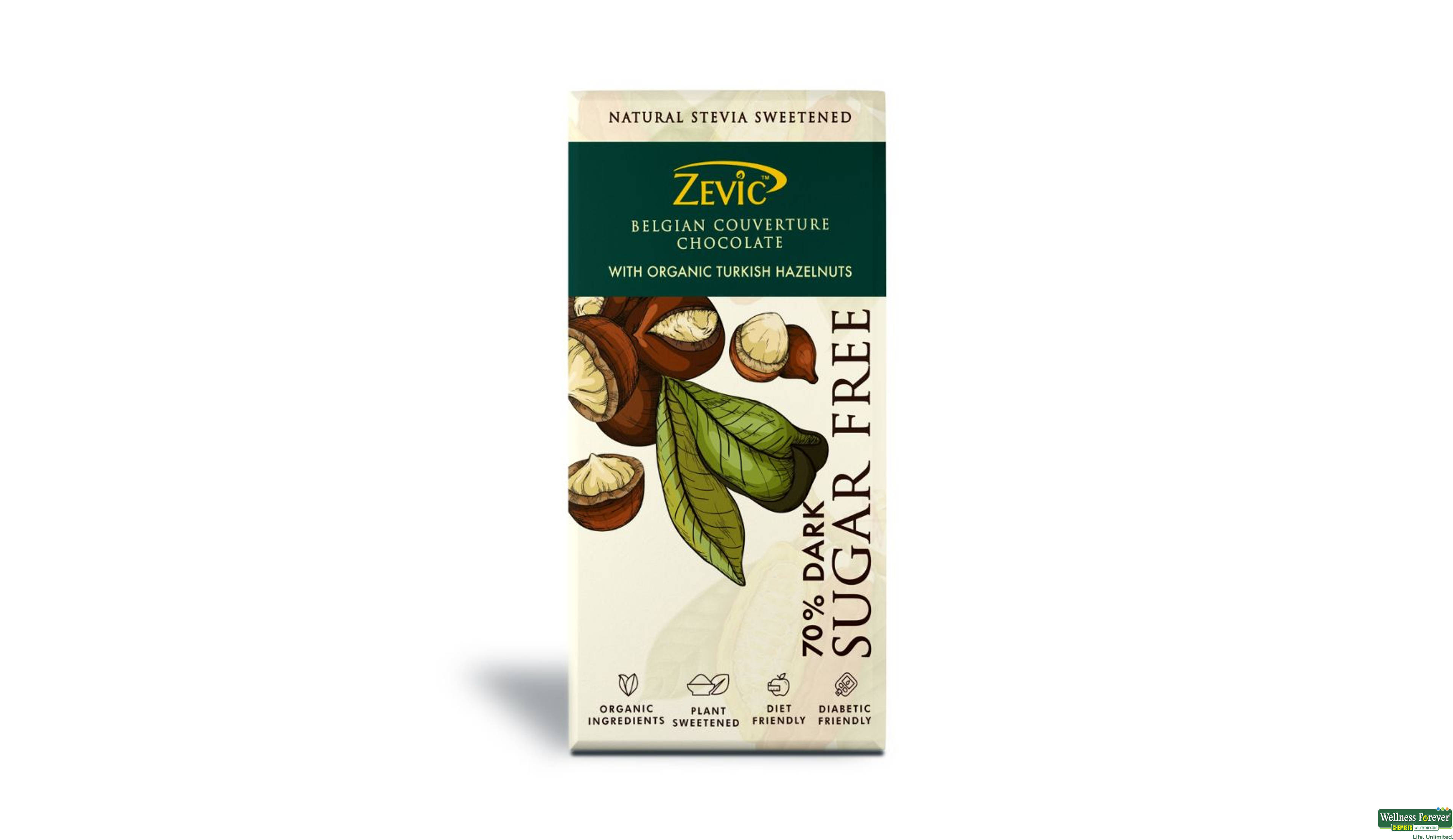 ZEVIC CHOC BELGIAN COU CHOC/TURKISH HAZEL 90GM- 1, 90GM, null