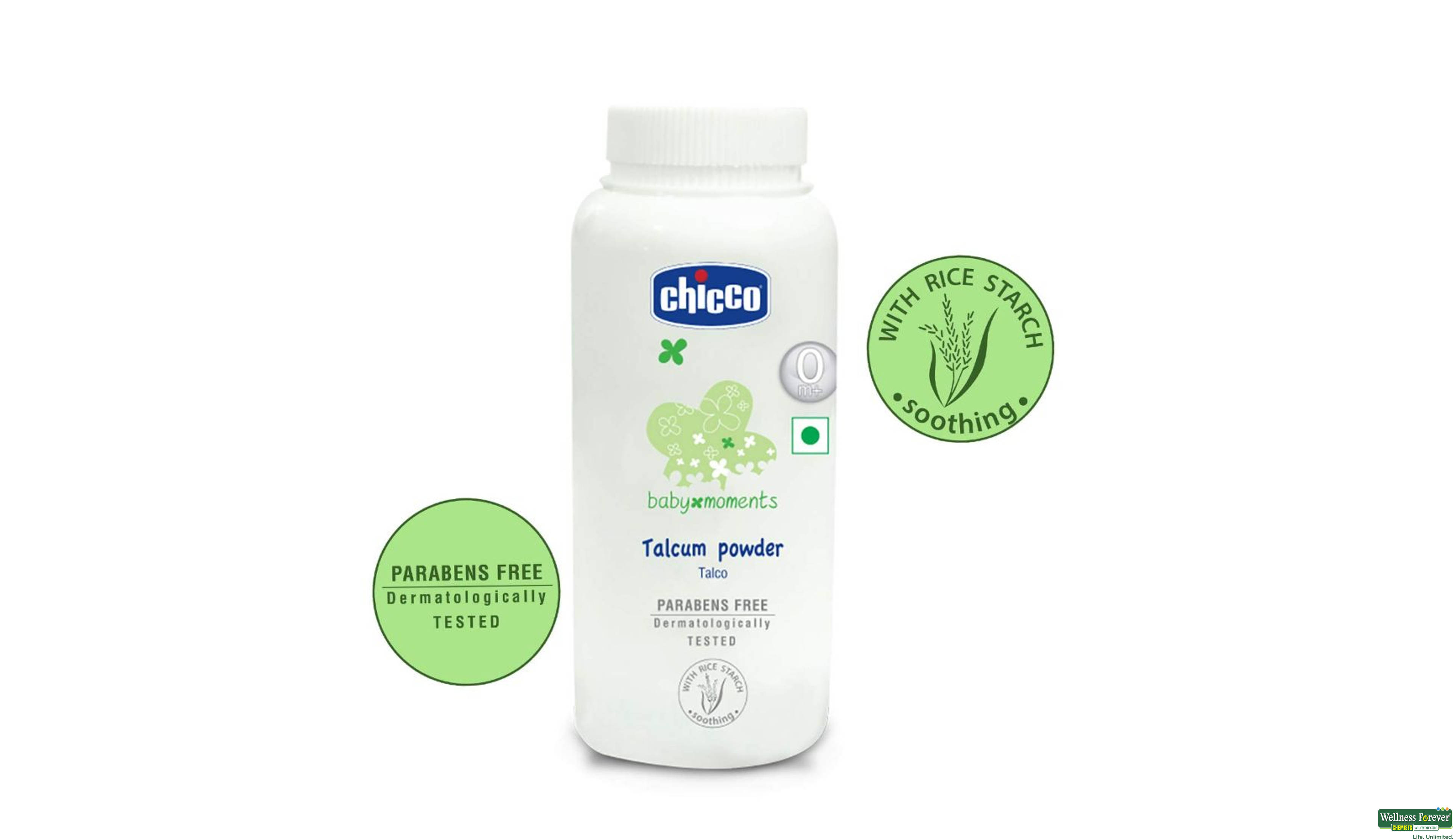 CHICCO BABY TALC 75GM- 2, 75GM, null