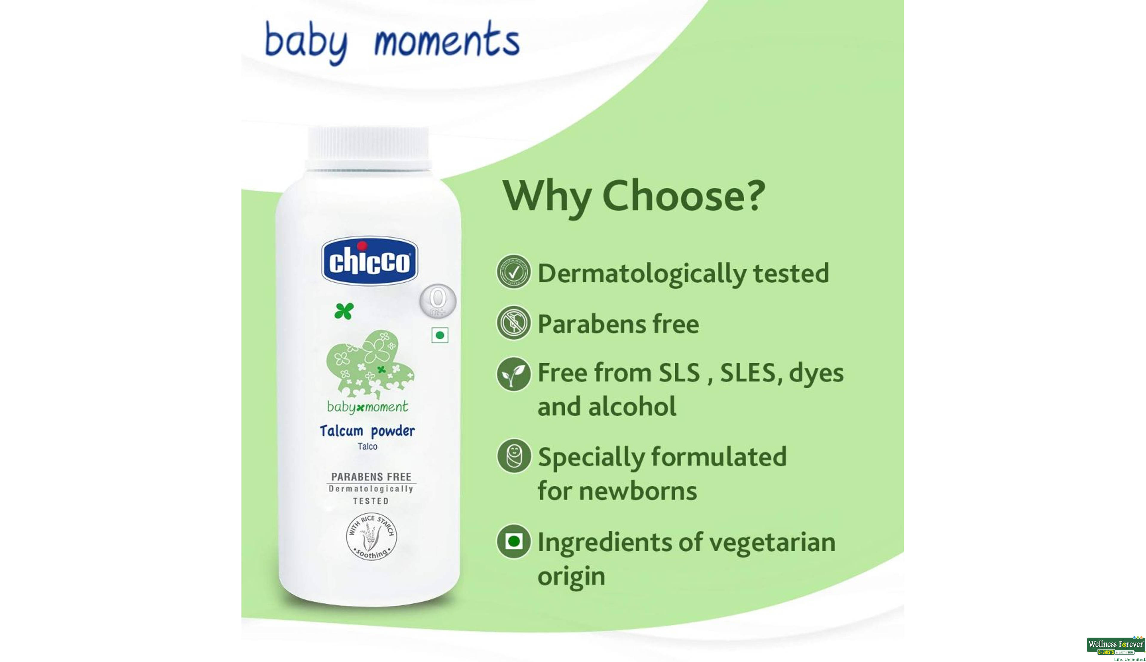 CHICCO BABY TALC 75GM- 5, 75GM, null