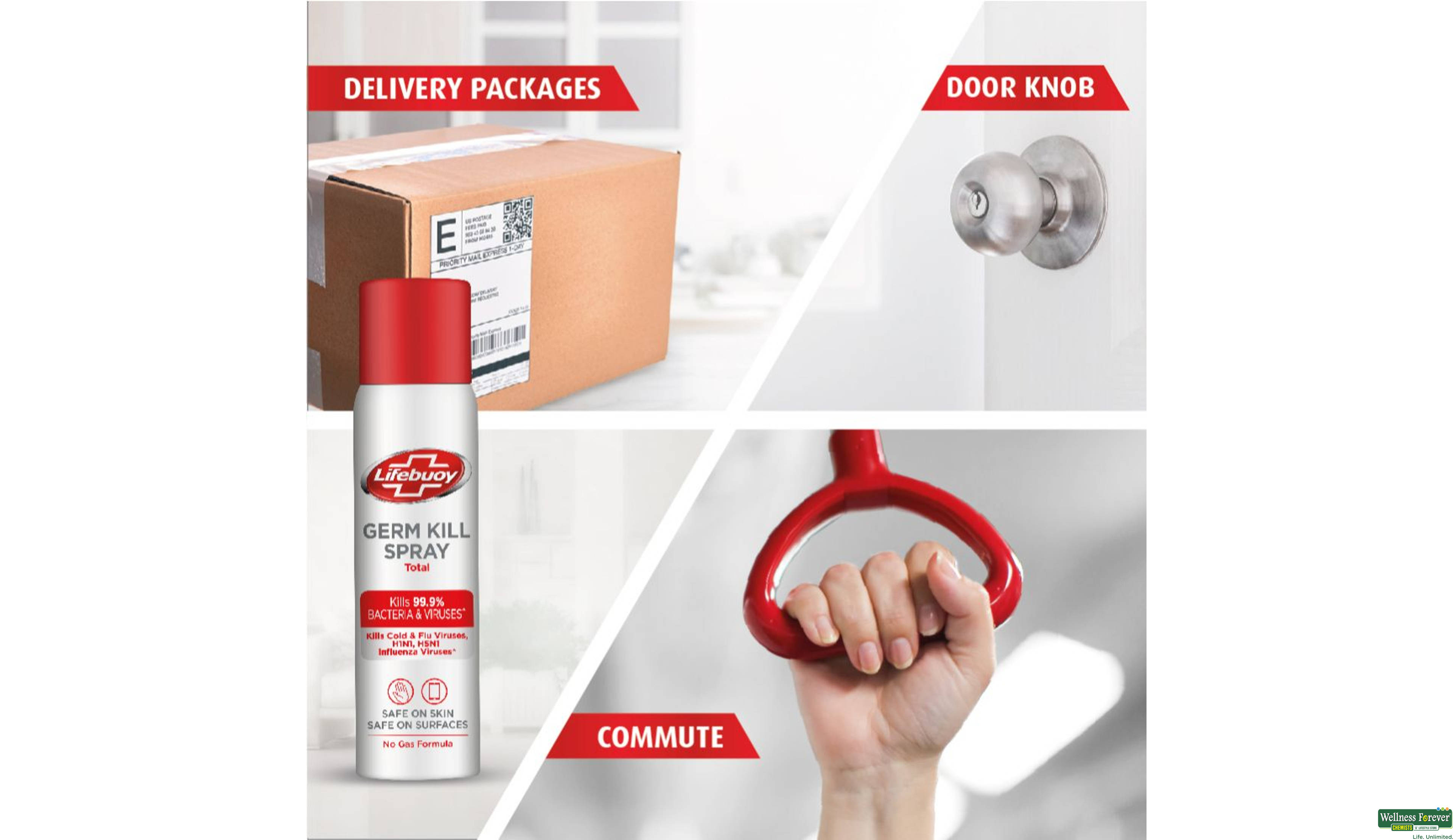 LIFEBUOY GERM KILL SPRAY 200ML- 5, 200ML, null