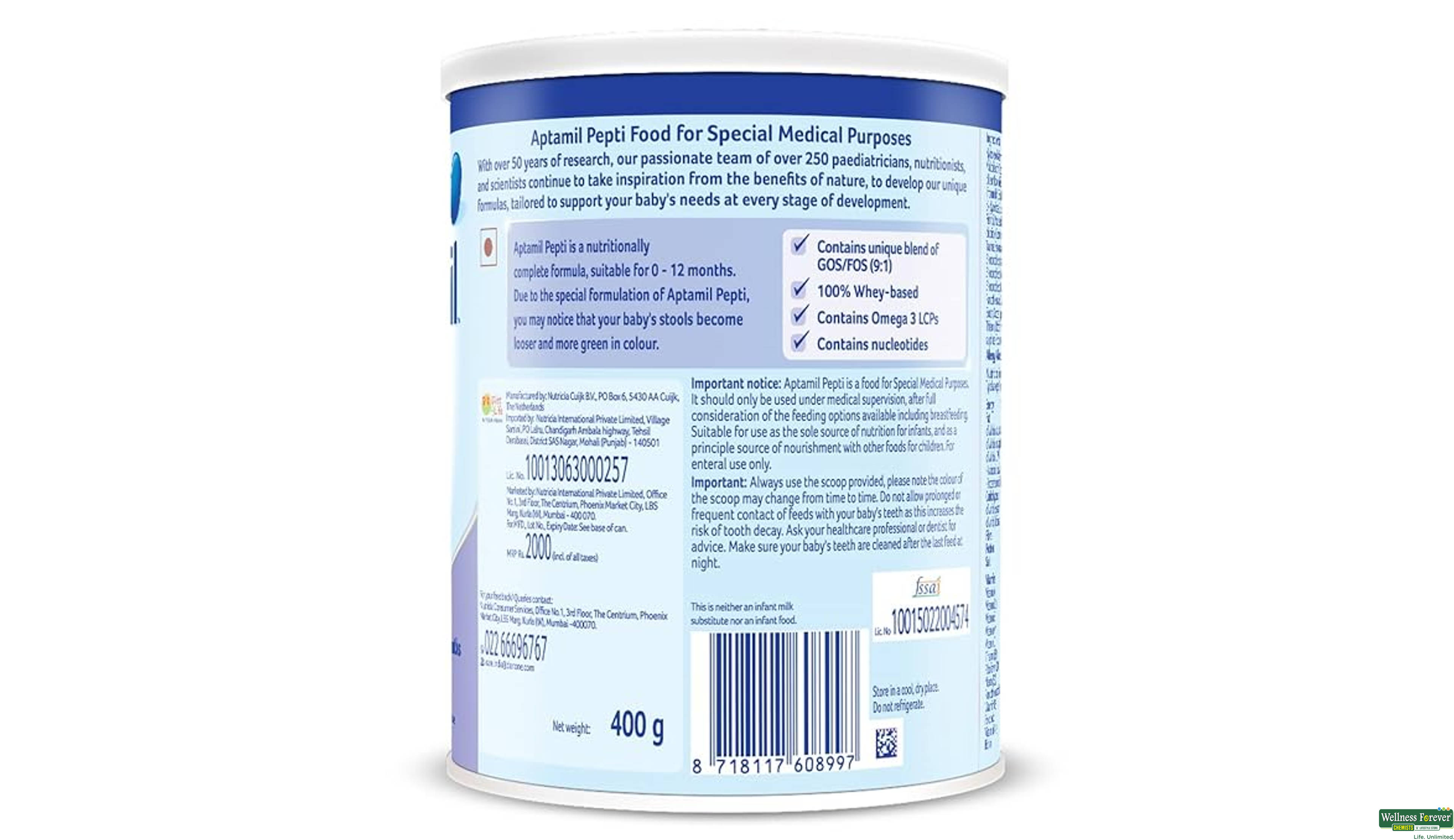 APTAMIL PEPTI PWDR TIN 400GM- 4, 400GM, 