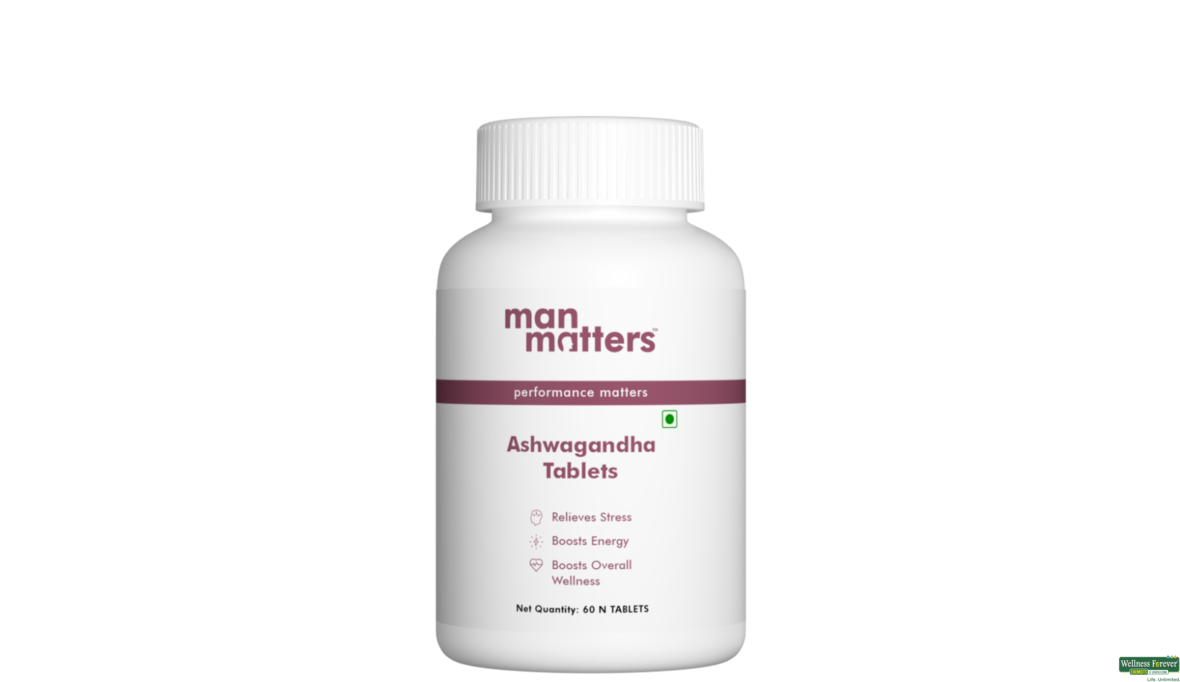 MAN MATTERS ASHWAGANDHA 60TAB- 1, 60TAB, 