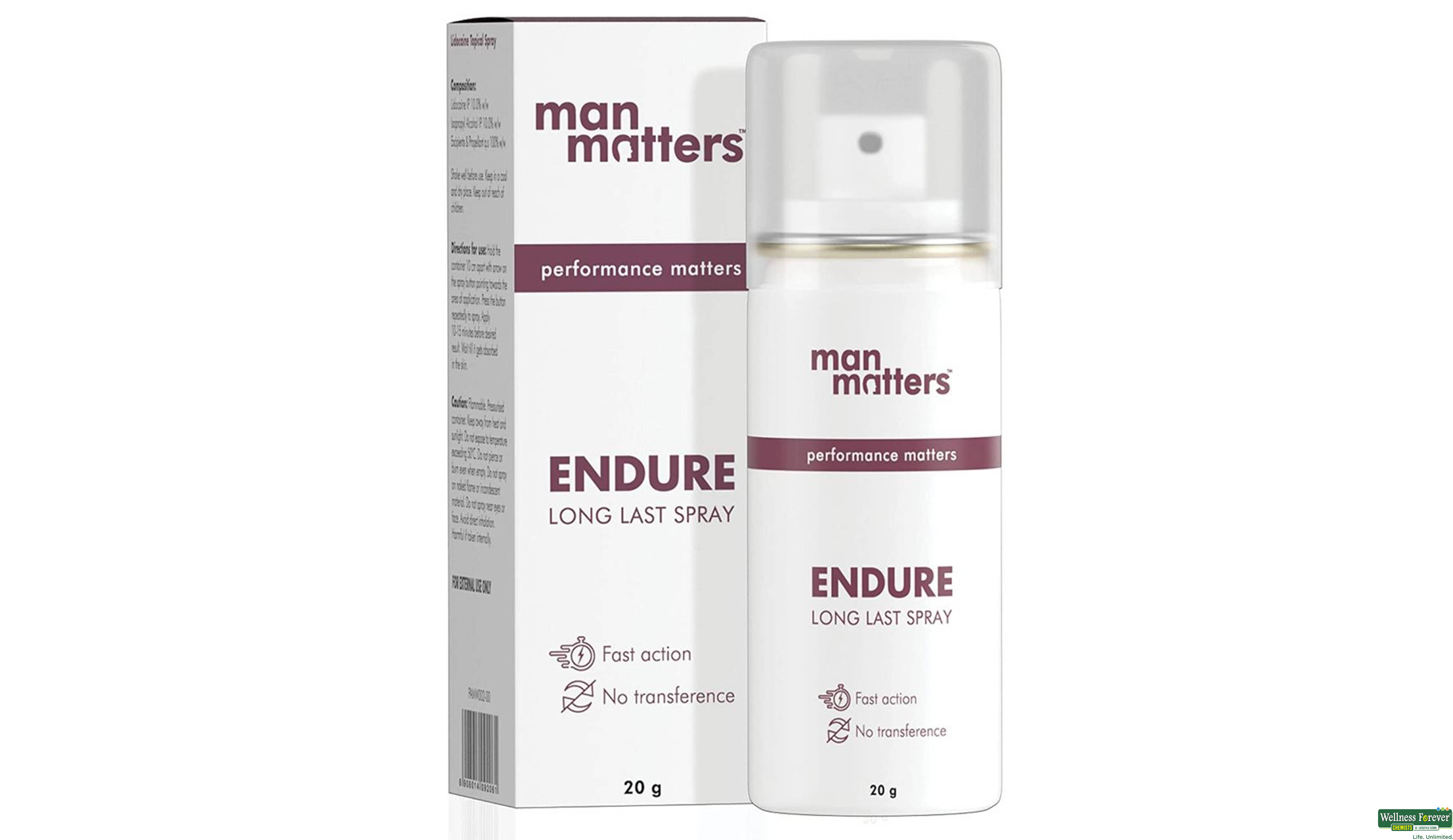 MAN MATTERS SPRAY ENDURE LONG LAST 20GM- 1, 20GM, 