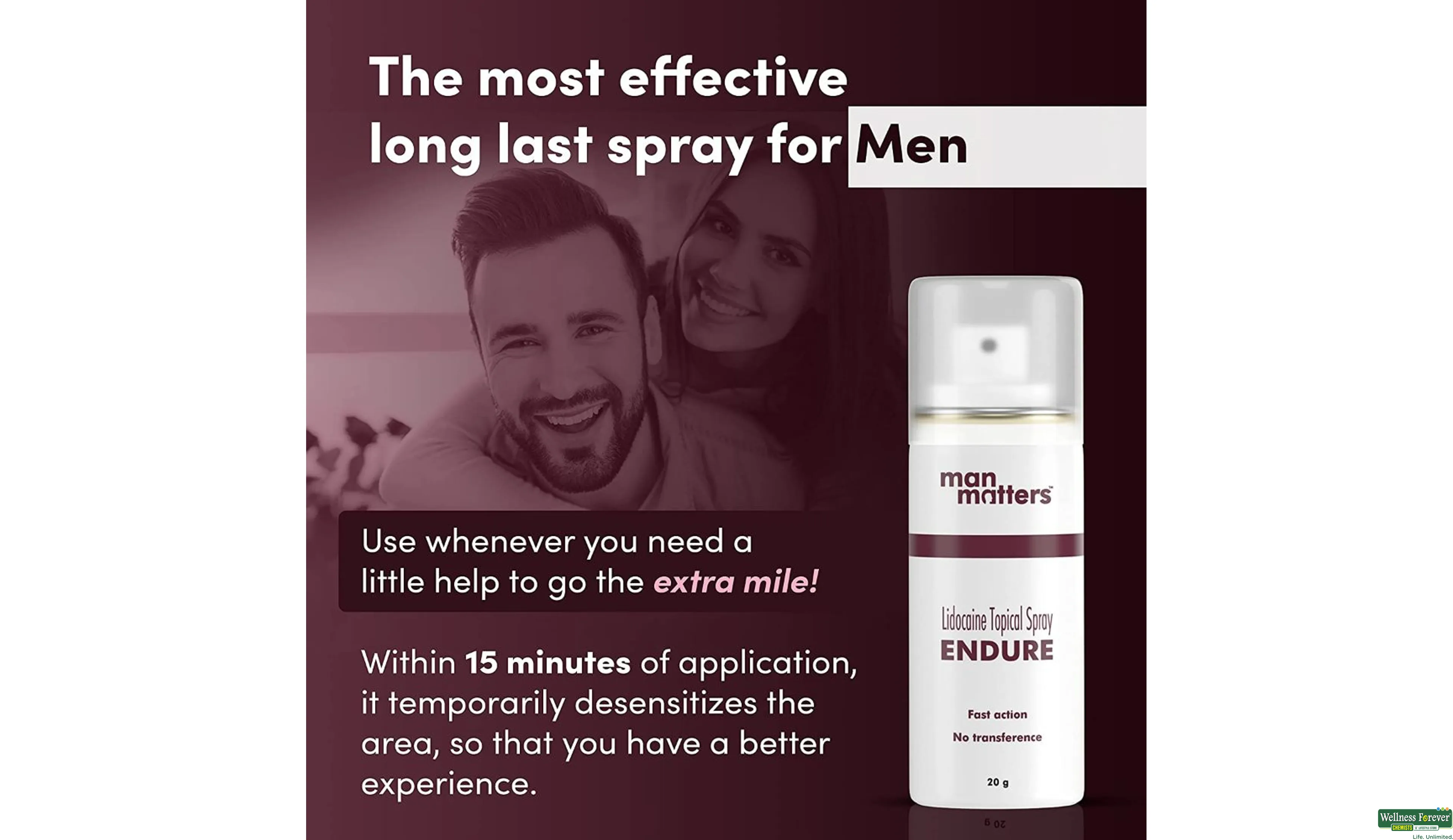 MAN MATTERS SPRAY ENDURE LONG LAST 20GM- 2, 20GM, 