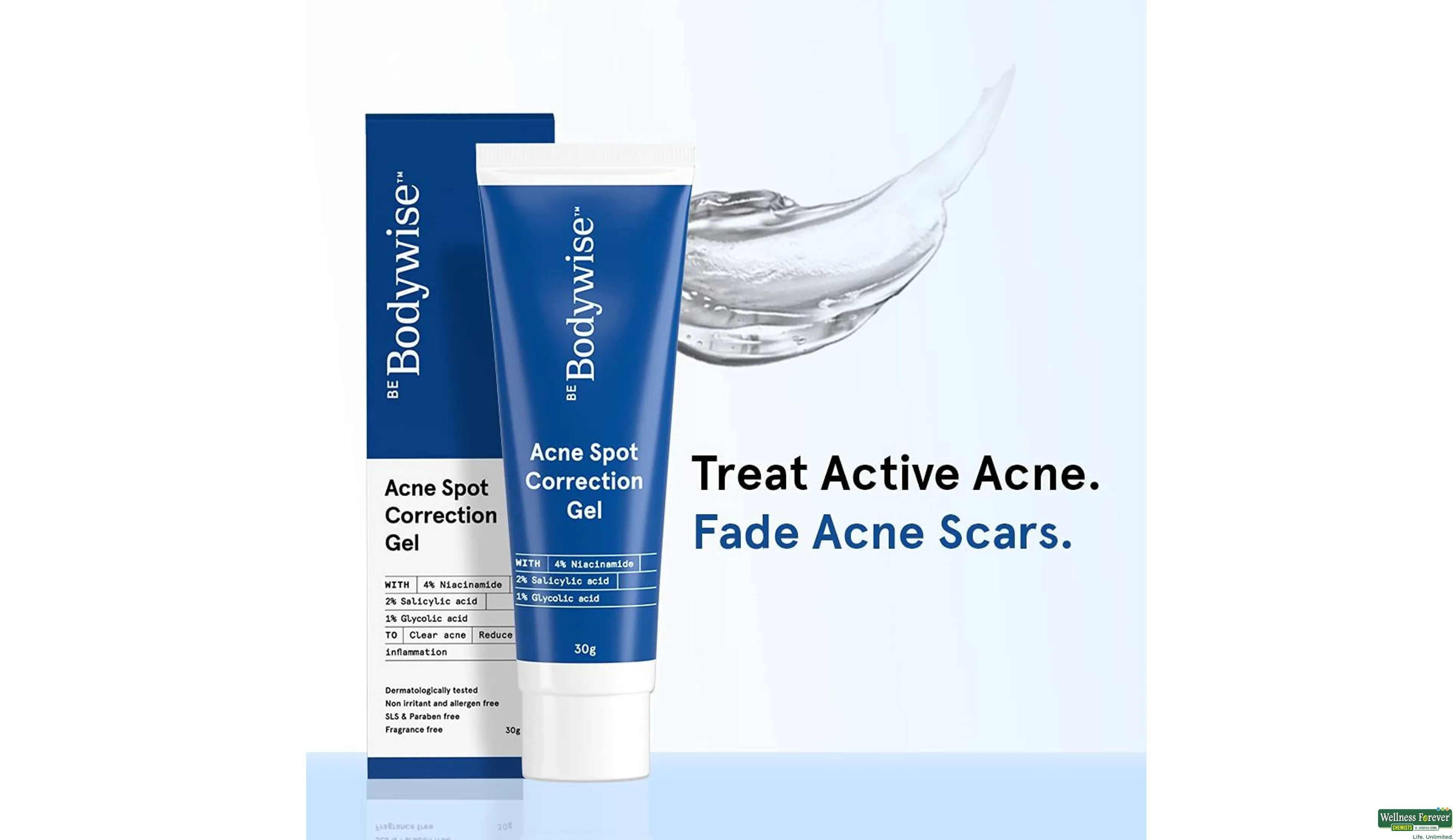 BE BODYWISE F/GEL ACNE SPOT 30GM- 3, 30GM, 