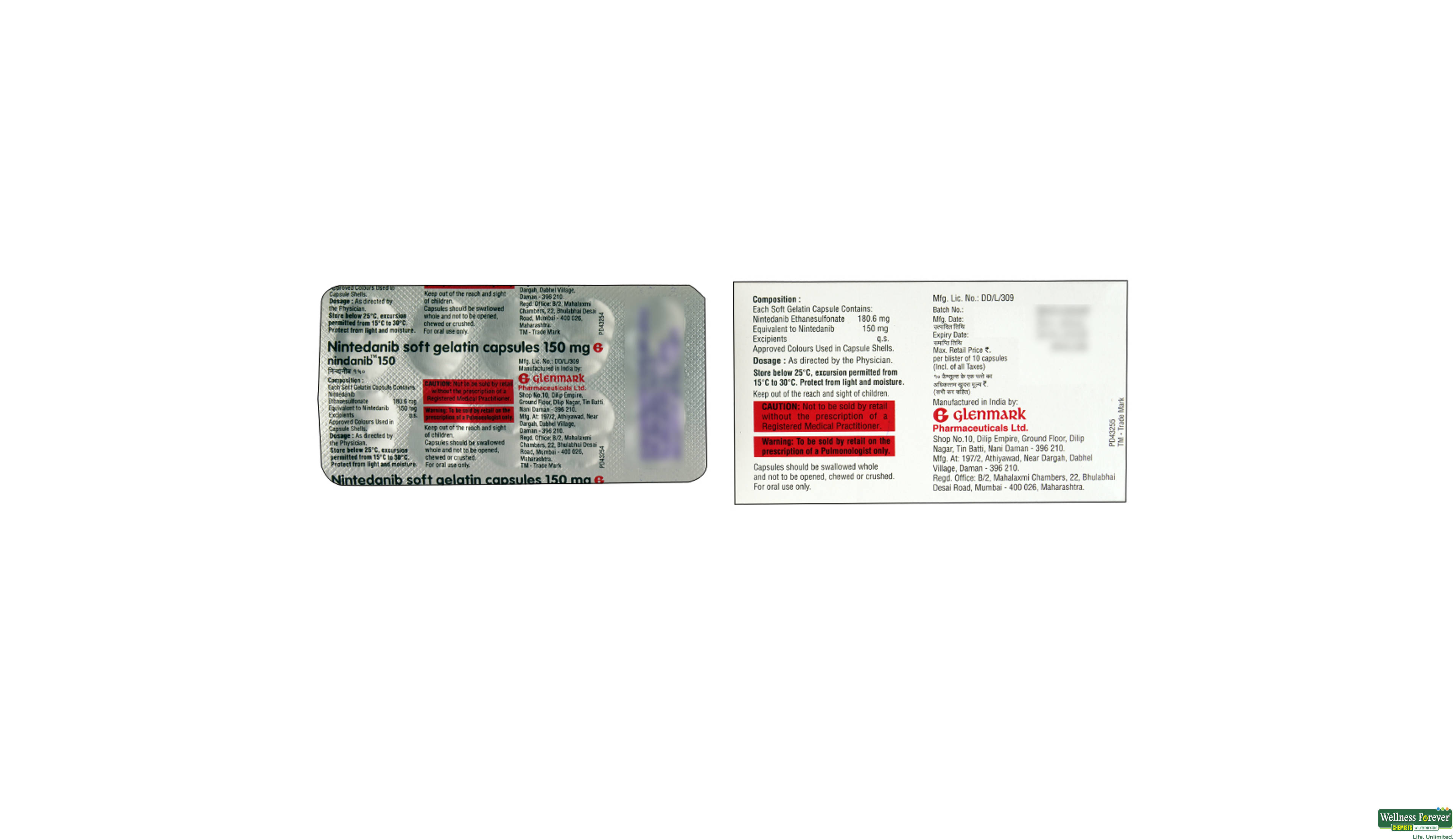 NINDANIB 150MG 10CAP- 2, 10CAP, 