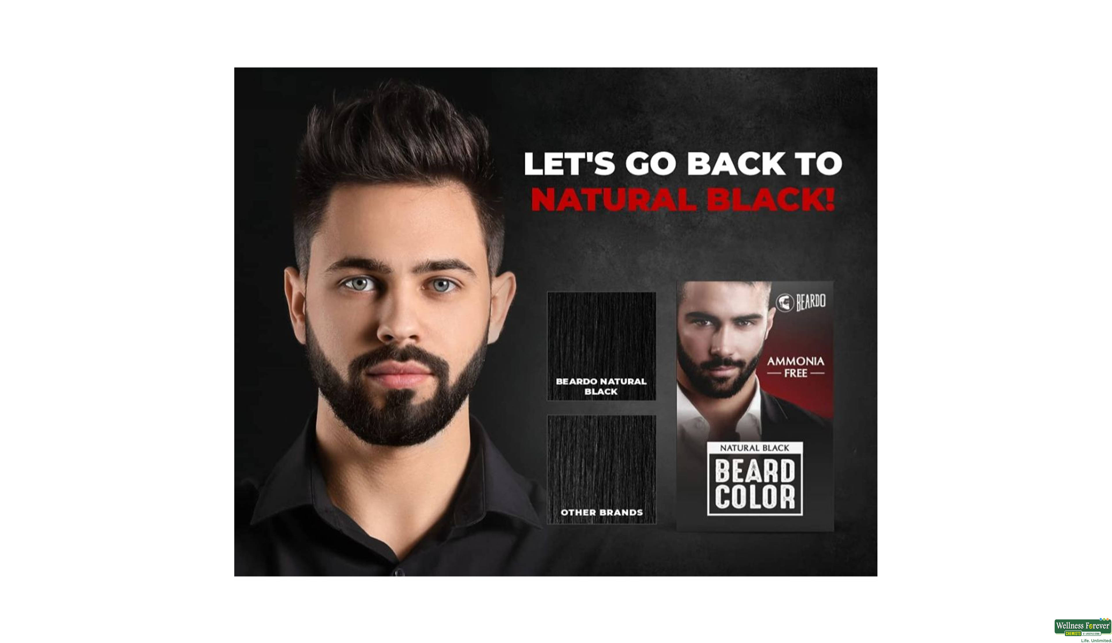 BEARDO H/COLOR BEARD N/BLACK 60ML- 5, 60ML, 