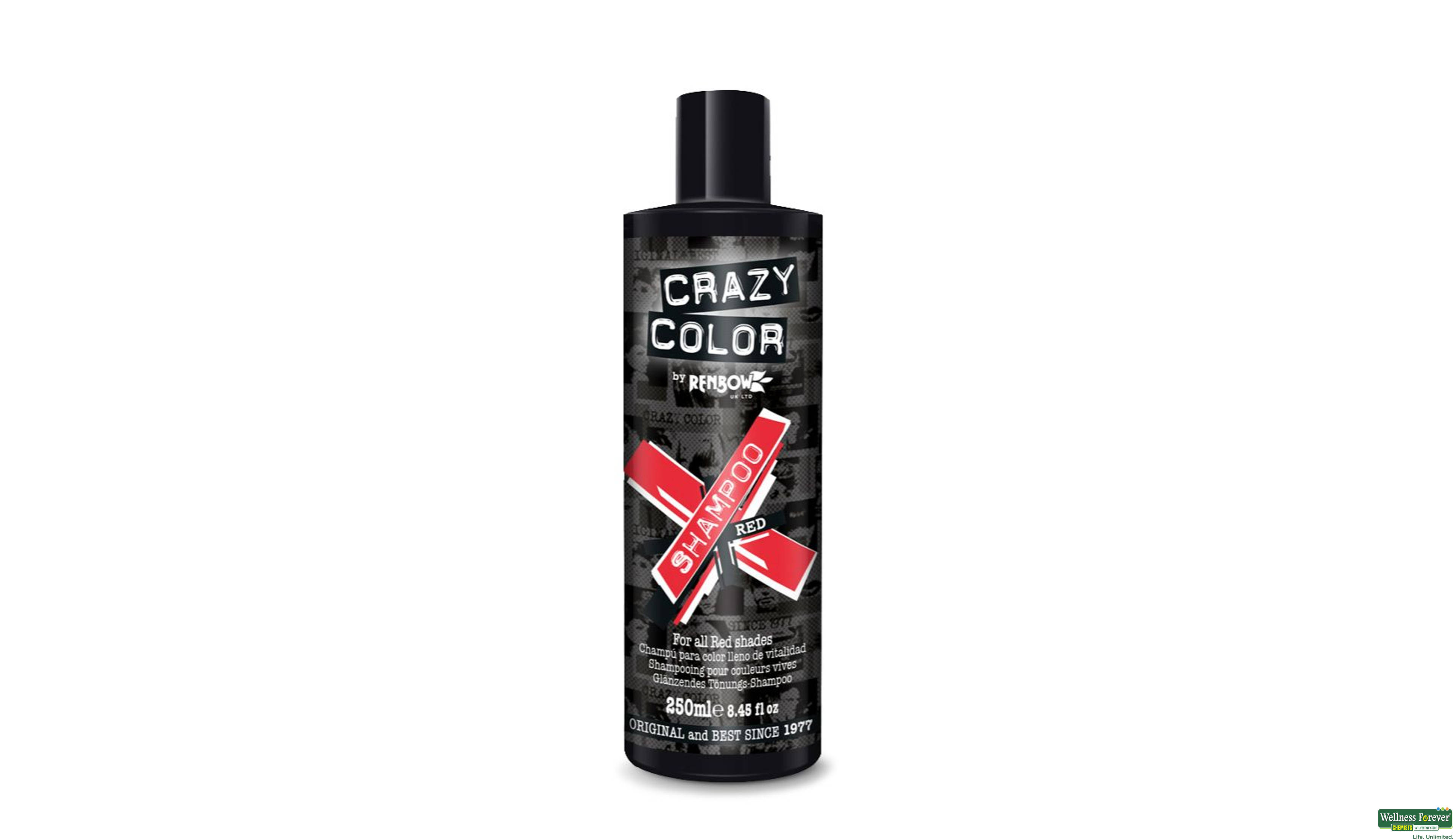 CRAZY COLOR SHMP RED 250ML- 1, 250ML, 