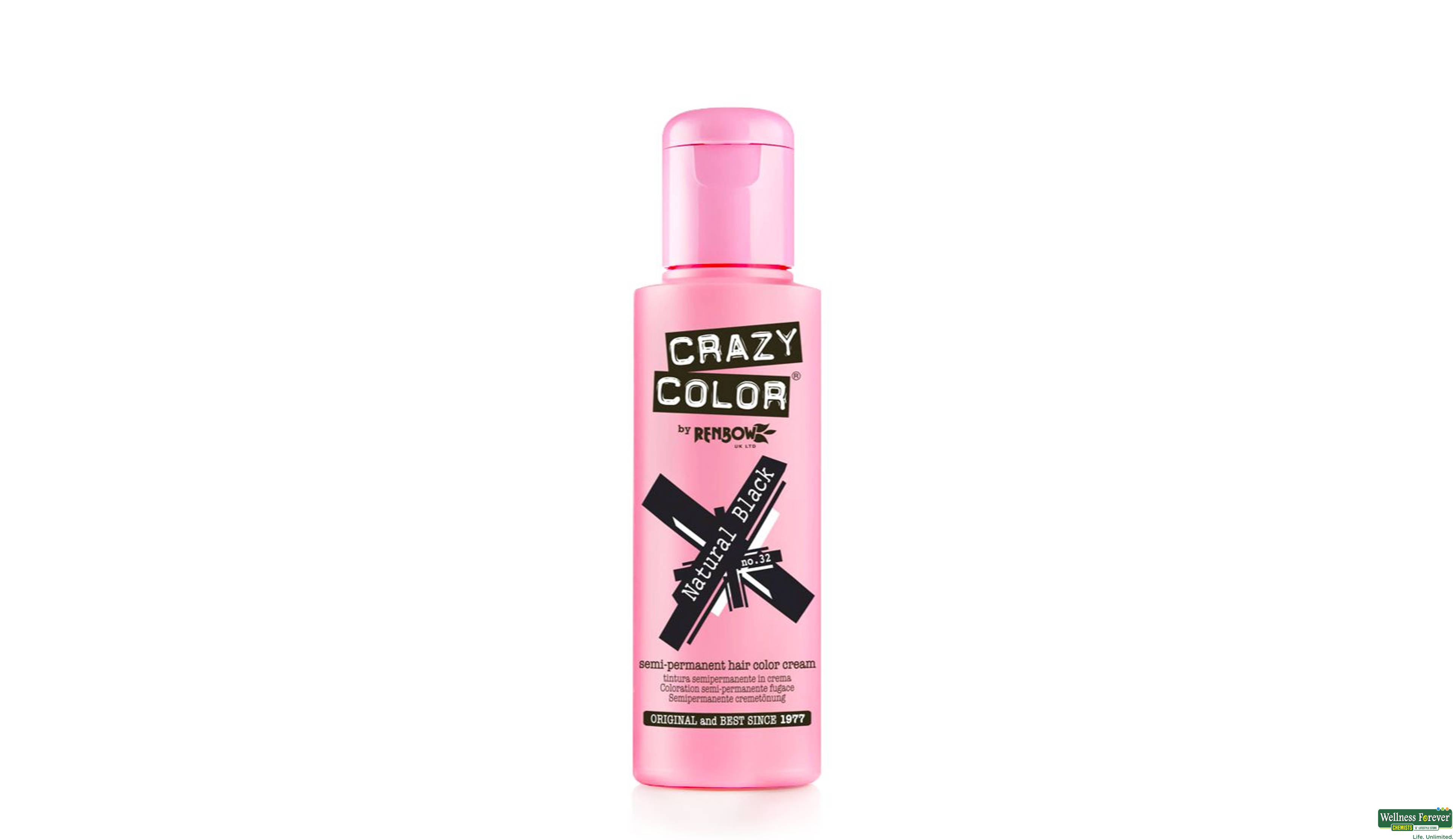 CRAZY COLOR HR/COLOR N/BLACK 32 100ML- 1, 100ML, 