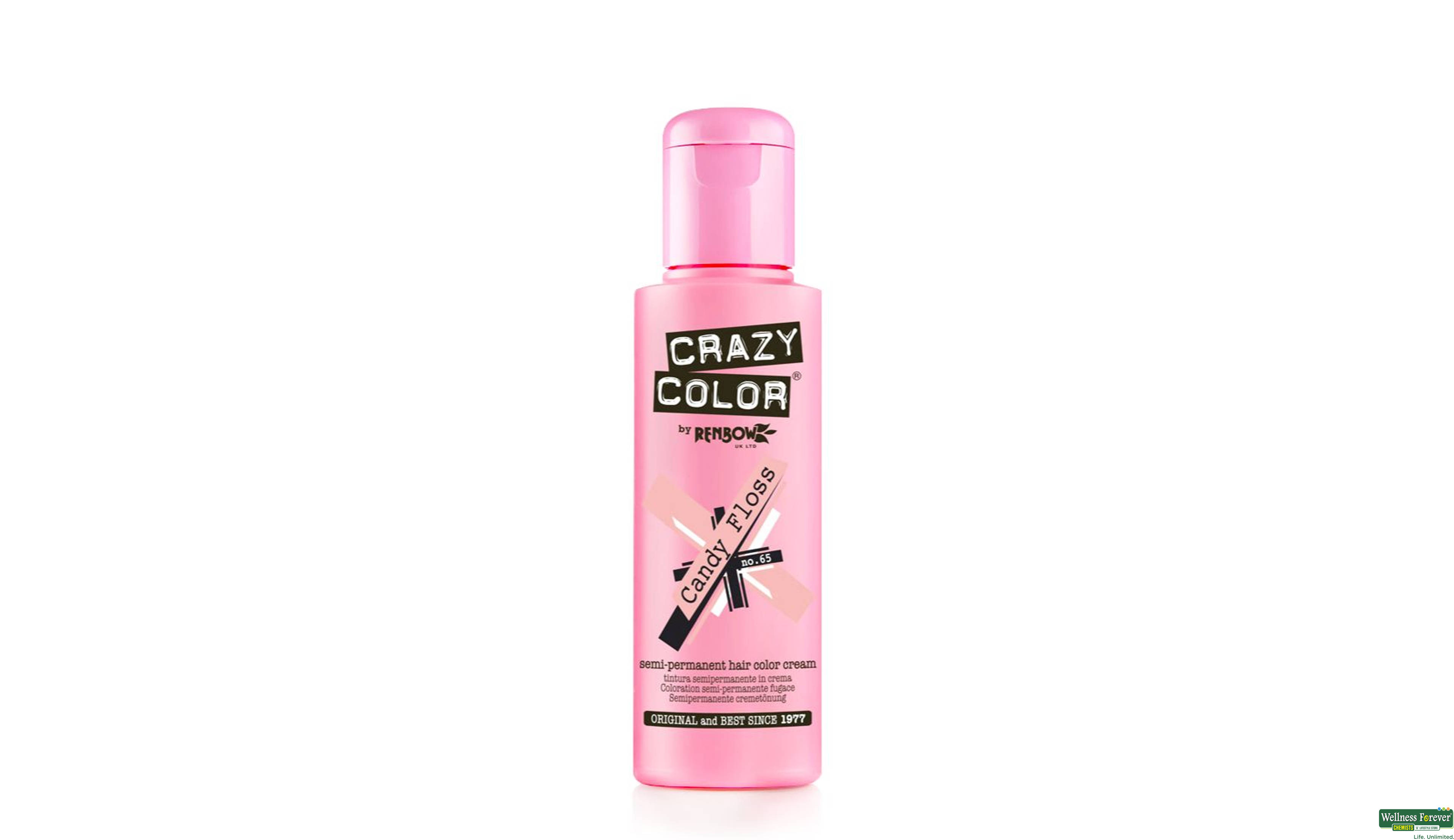 CRAZY COLOR HR/COLOR CANDY FLOS 65 100ML- 1, 100ML, 