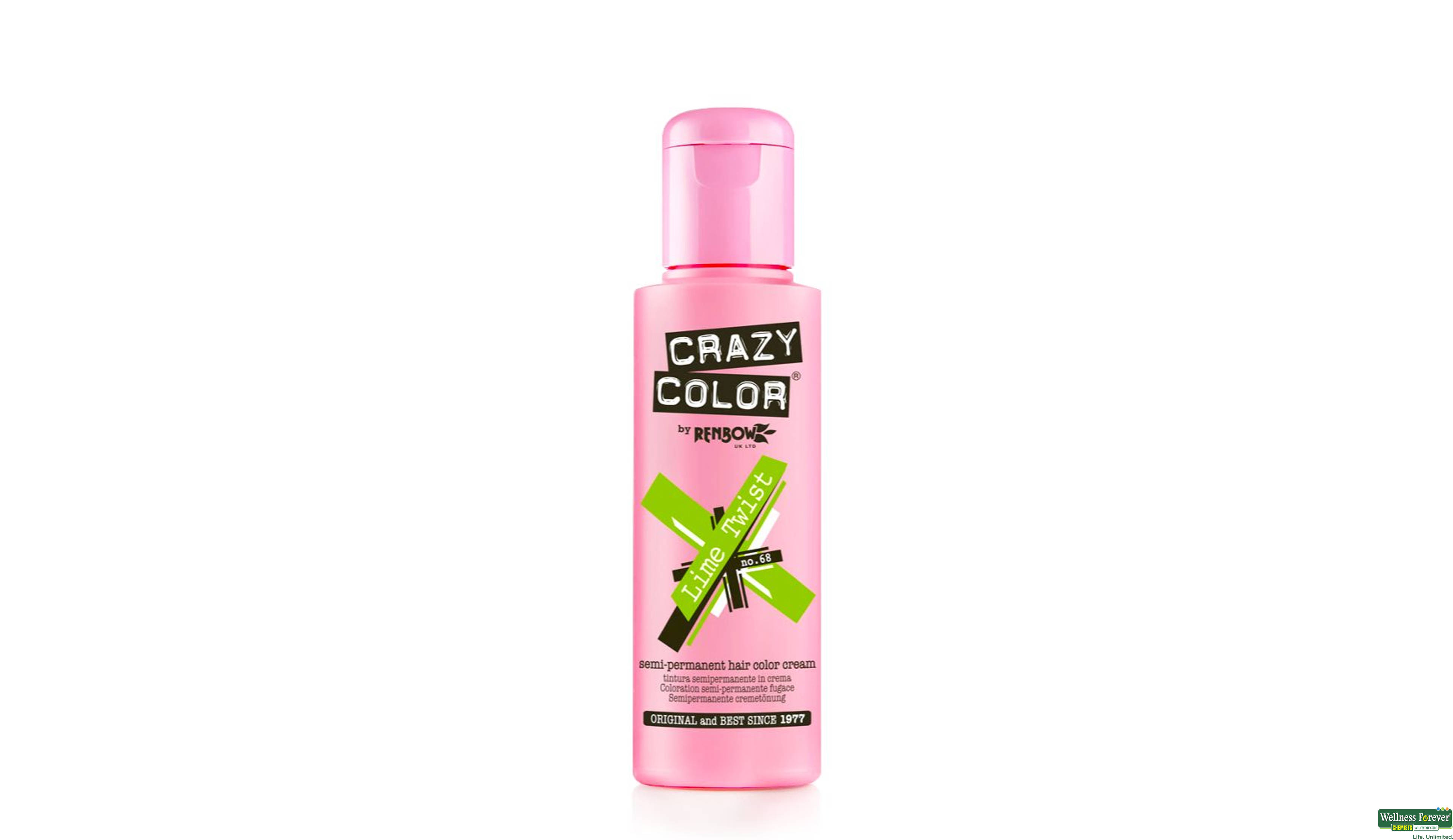 CRAZY COLOR HR/COLOR LIMETWIST 68 100ML- 1, 100ML, 