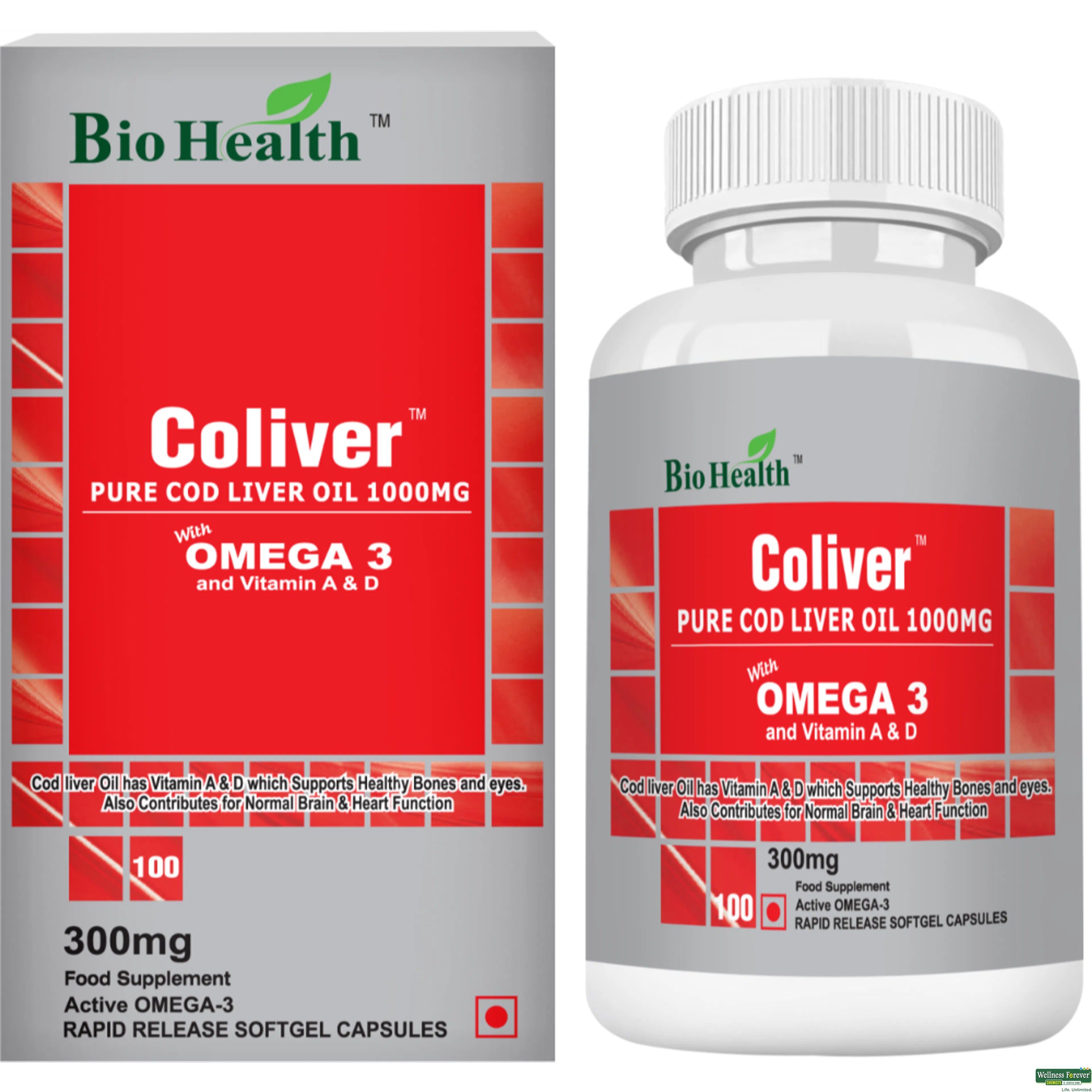 BIOHEALTH COLIVR OMEGA3 1300MG 100CAP-image