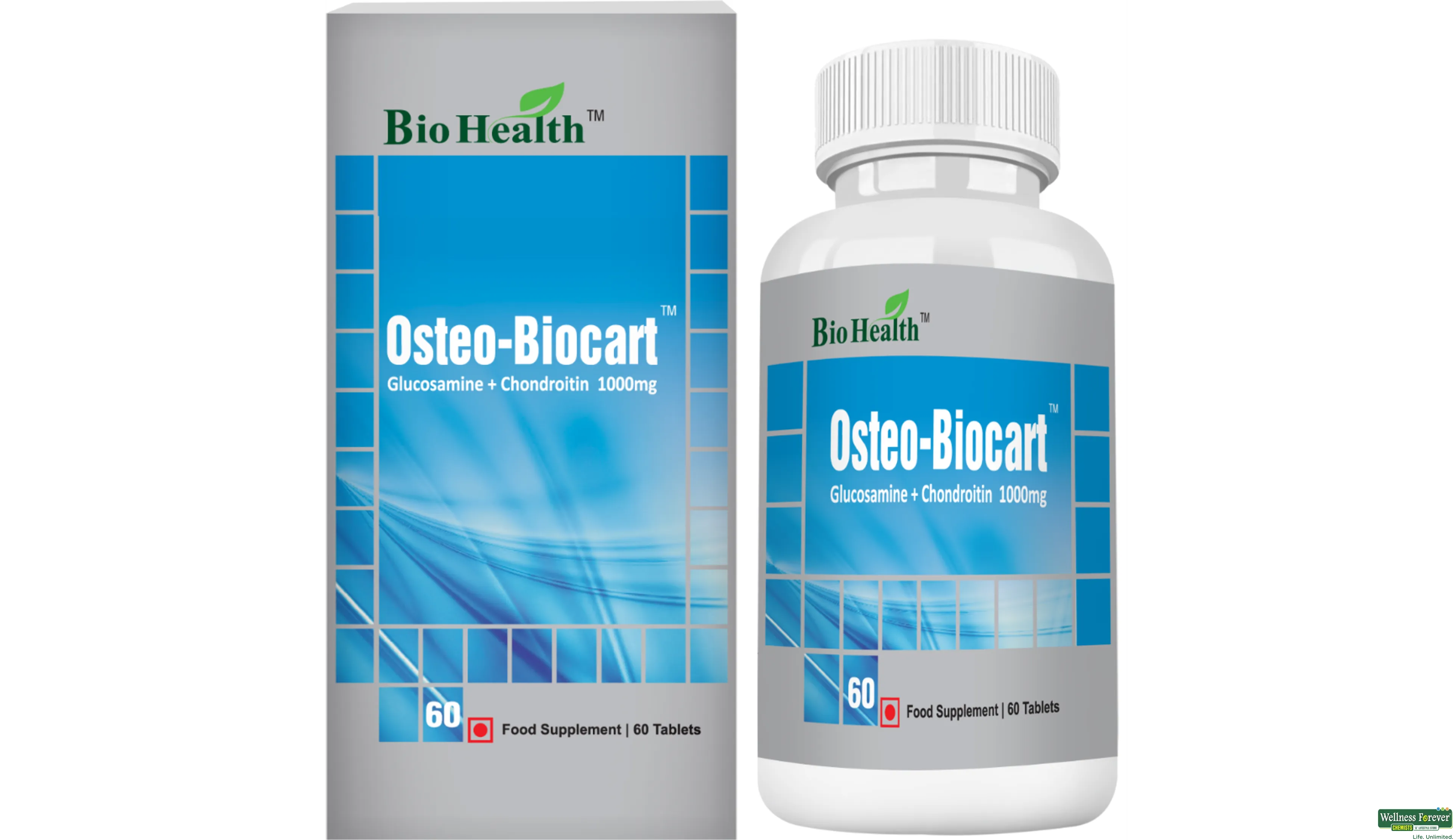 BIOHEALTH OSTEO-BIOCART 1000MG 60TAB- 1, 60TAB, 