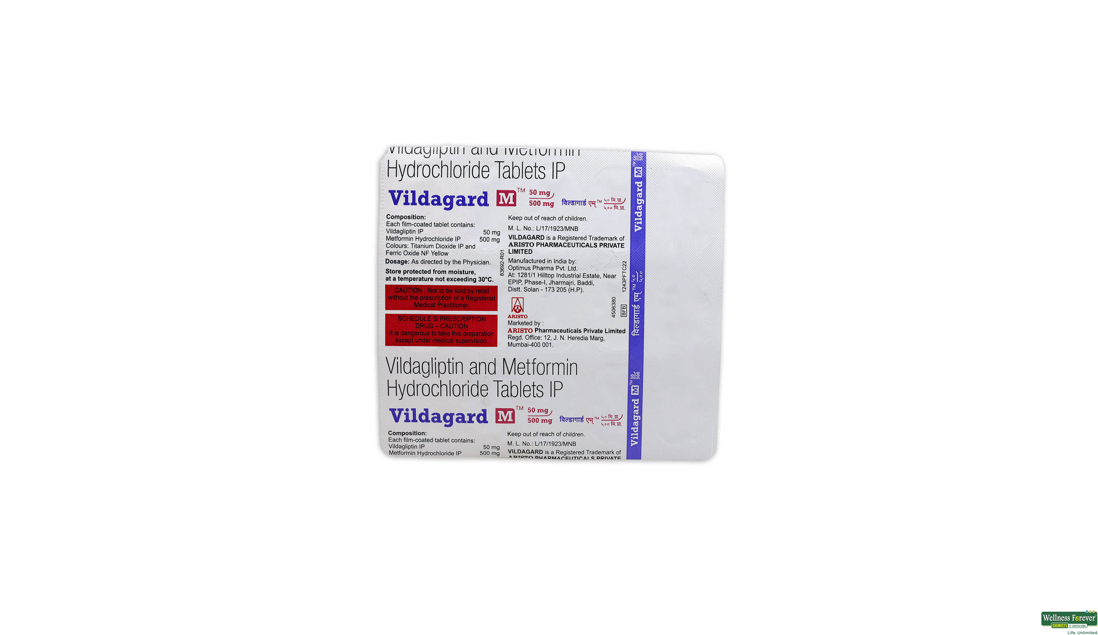 VILDAGARD-M 50/500MG 15TAB- 1, 15TAB, 