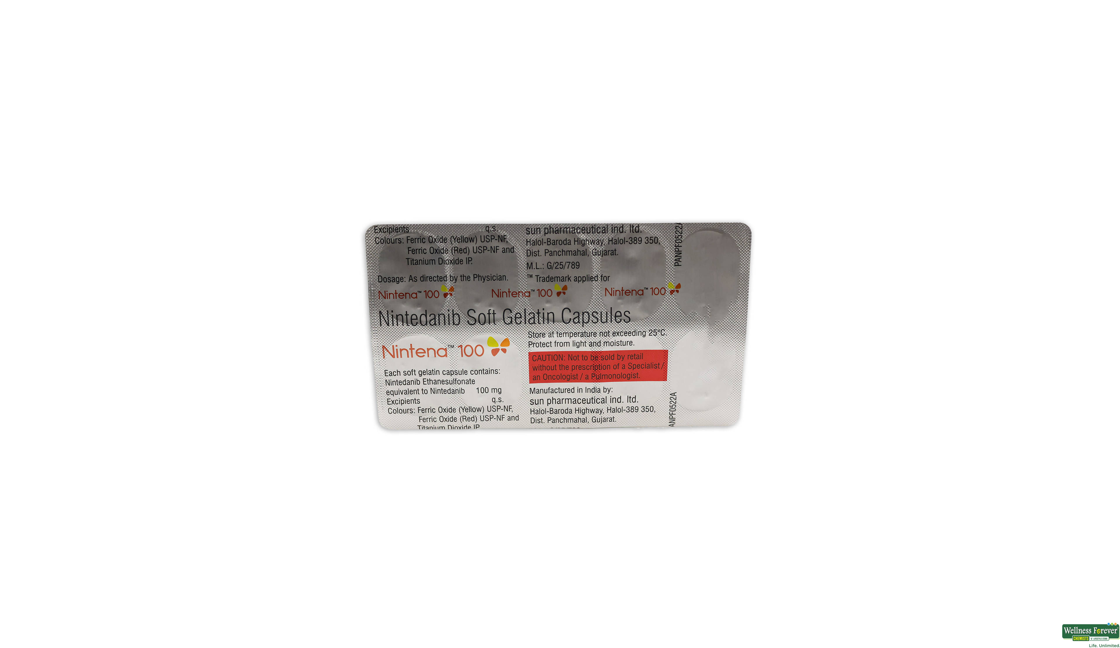 NINTENA 100MG 10CAP- 3, 10CAP, 
