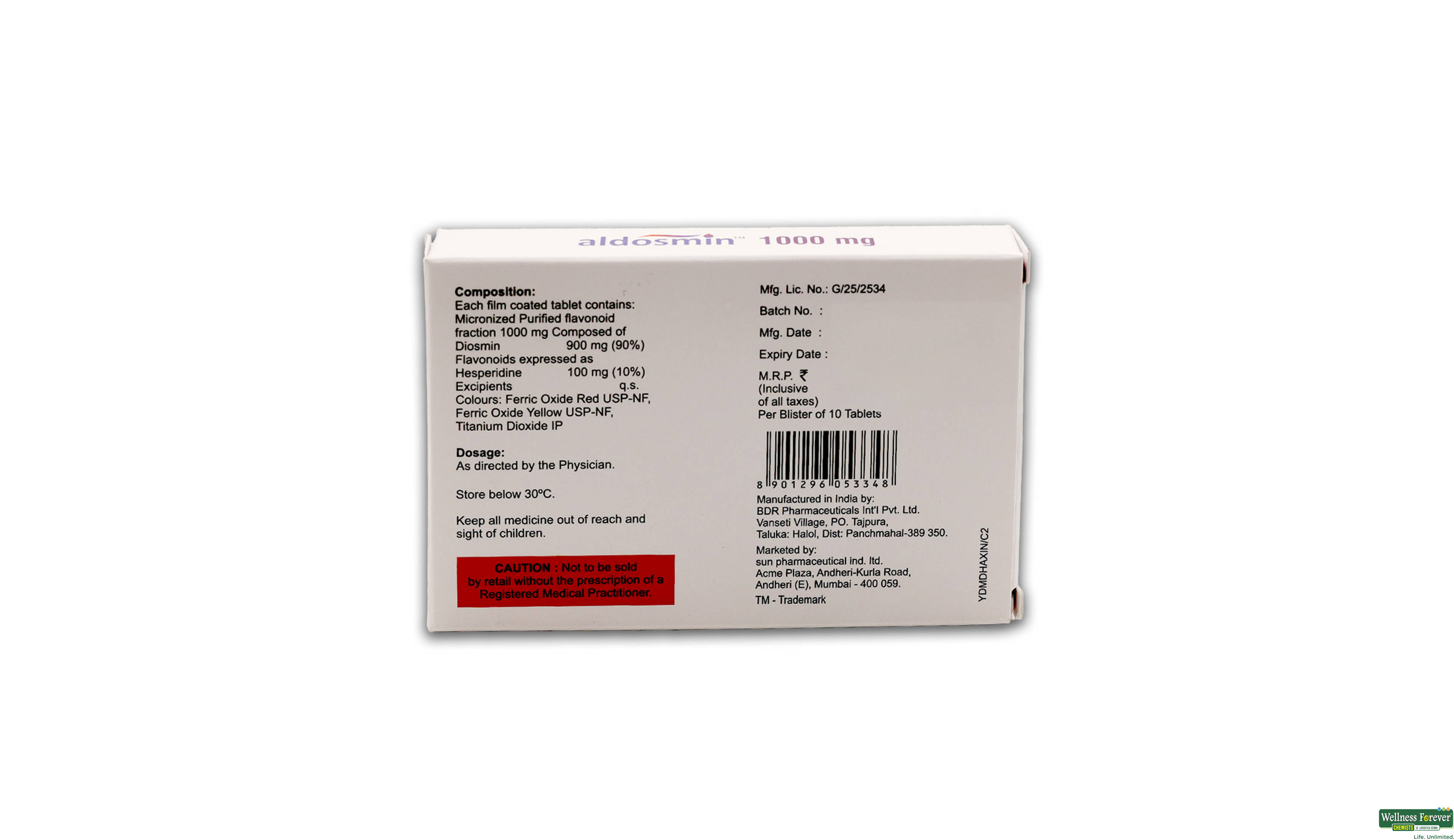 ALDOSMIN 1000MG 10TAB- 2, 10TAB, 
