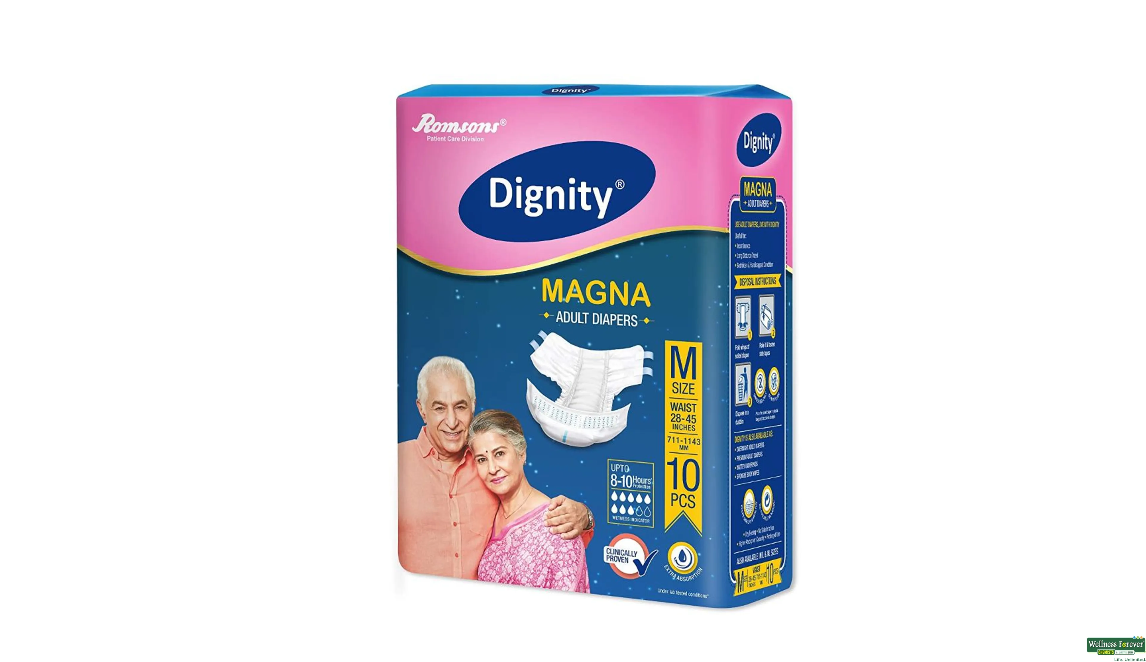 DIGNITY MAGNA DIAP ADULT M 10PC- 2, 10PC, 