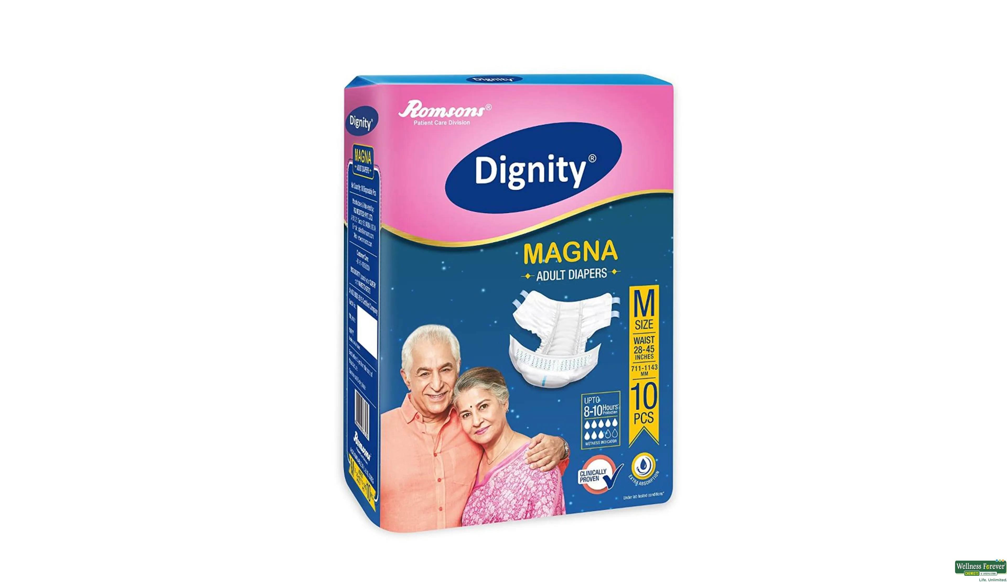 DIGNITY MAGNA DIAP ADULT M 10PC- 4, 10PC, 