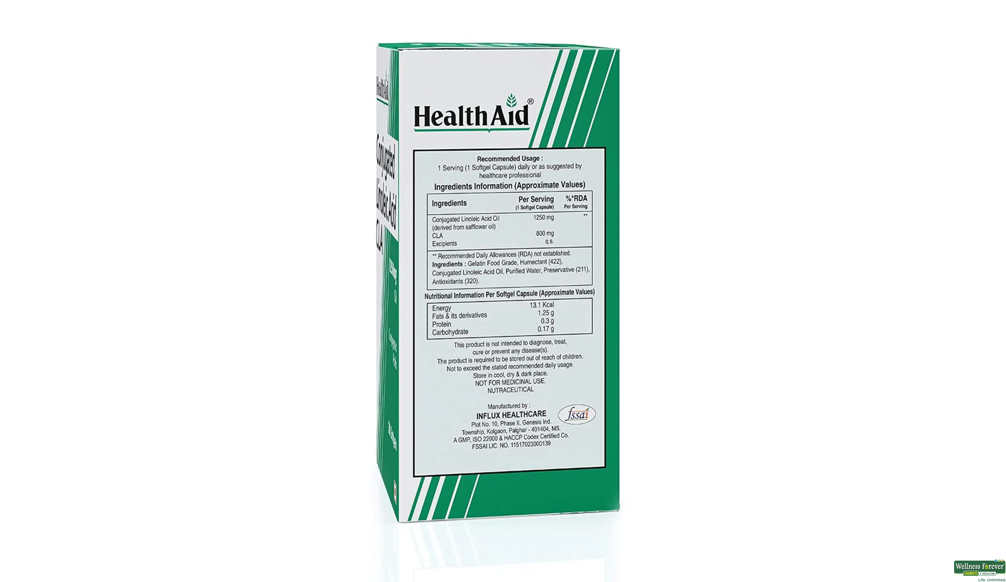 HEALTH AID CLA 1250MG 30CAP- 4, 30CAP, 