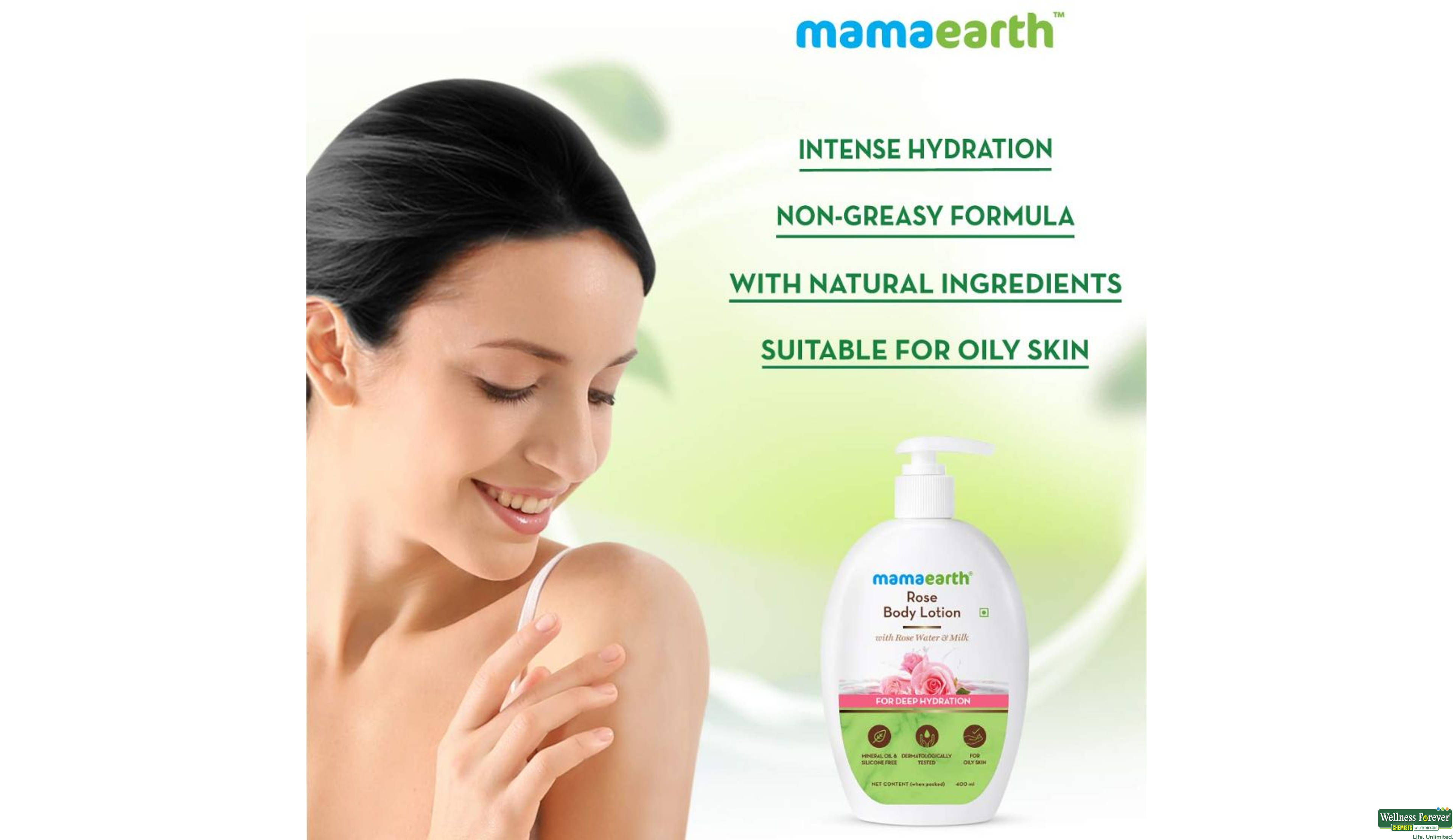 MAMAEARTH B/LTN ROSE 400ML- 3, 400ML, 