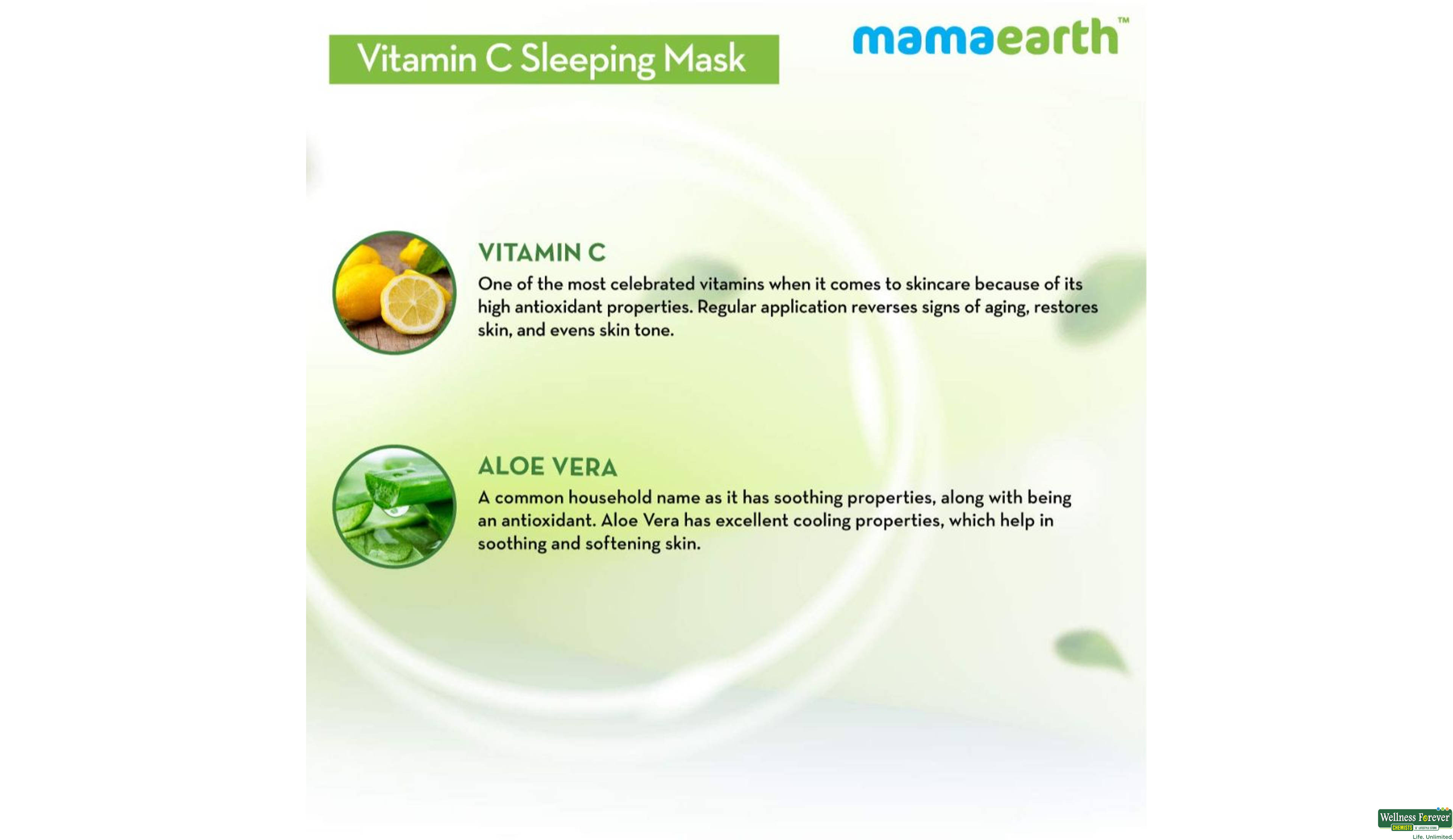 MAMAEARTH F/MASK SLEEPING VIT C 100GM- 3, 100GM, 
