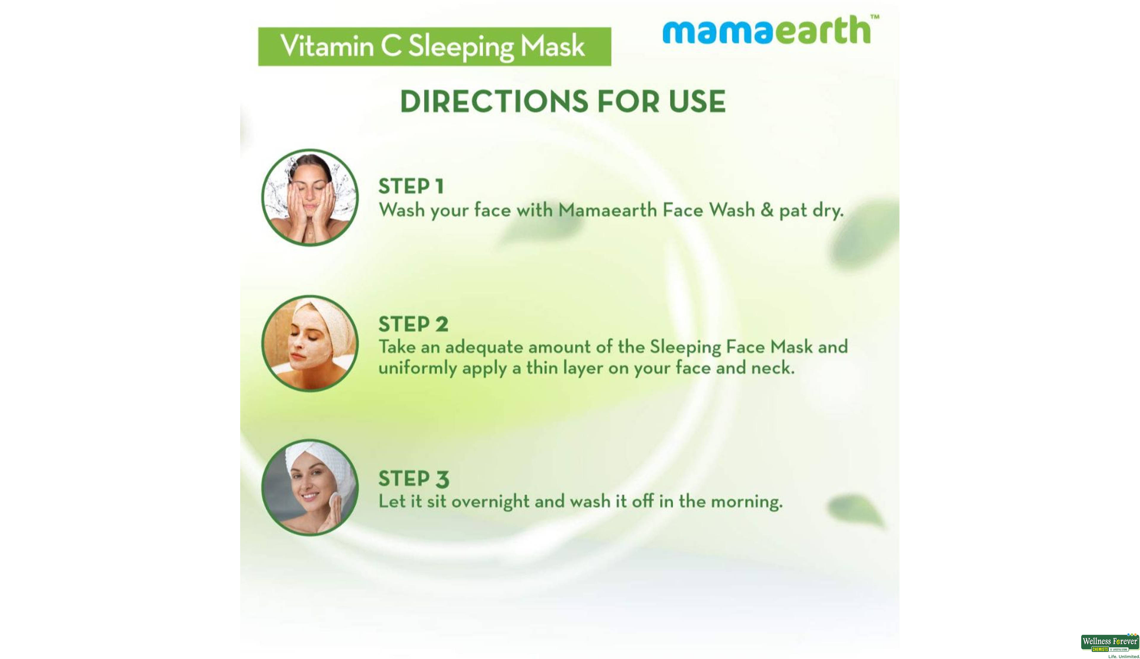 MAMAEARTH F/MASK SLEEPING VIT C 100GM- 6, 100GM, 
