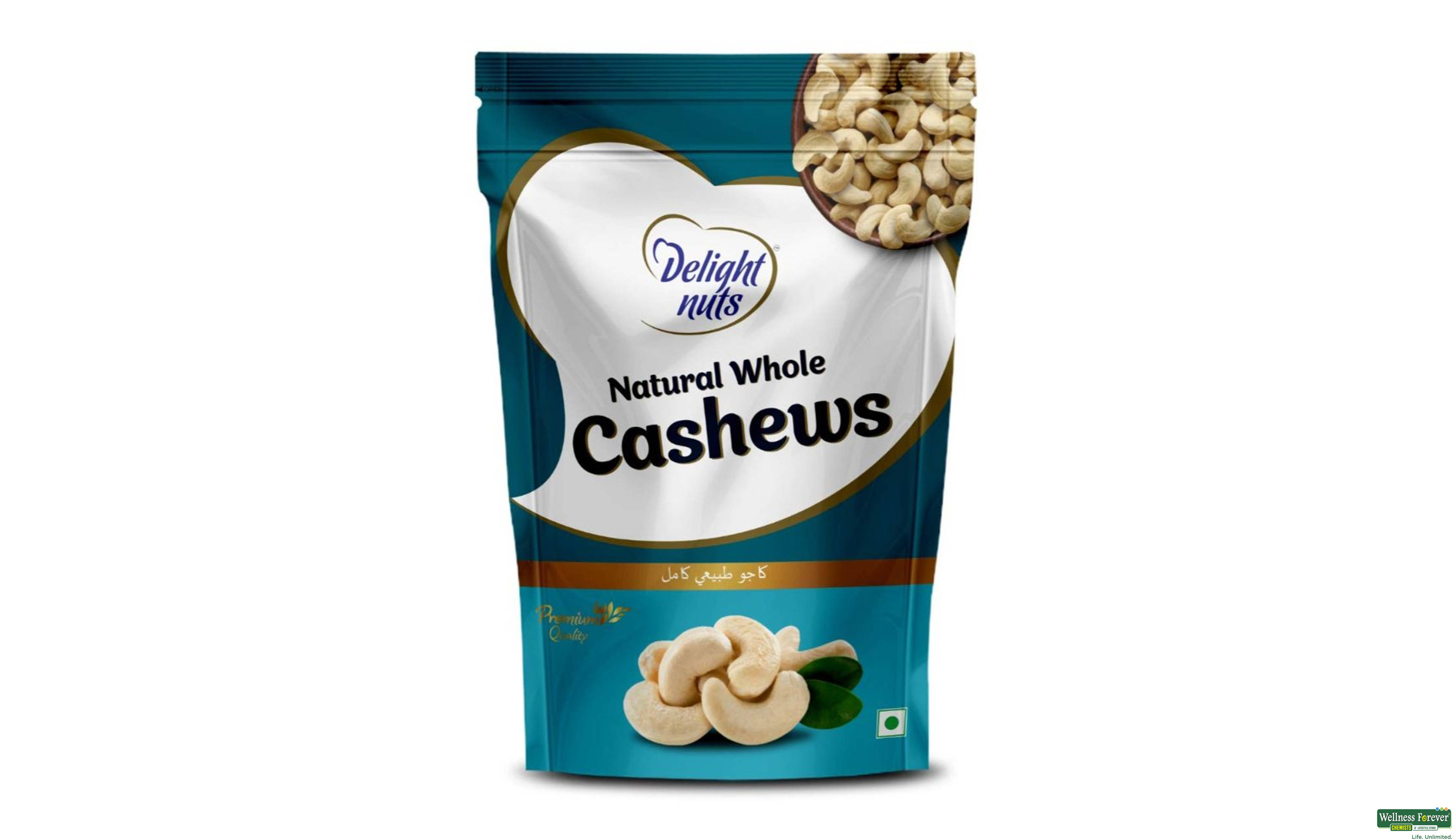 DELIGHT NUTS CASHEWS WHOLE 200GM- 1, 200GM, 