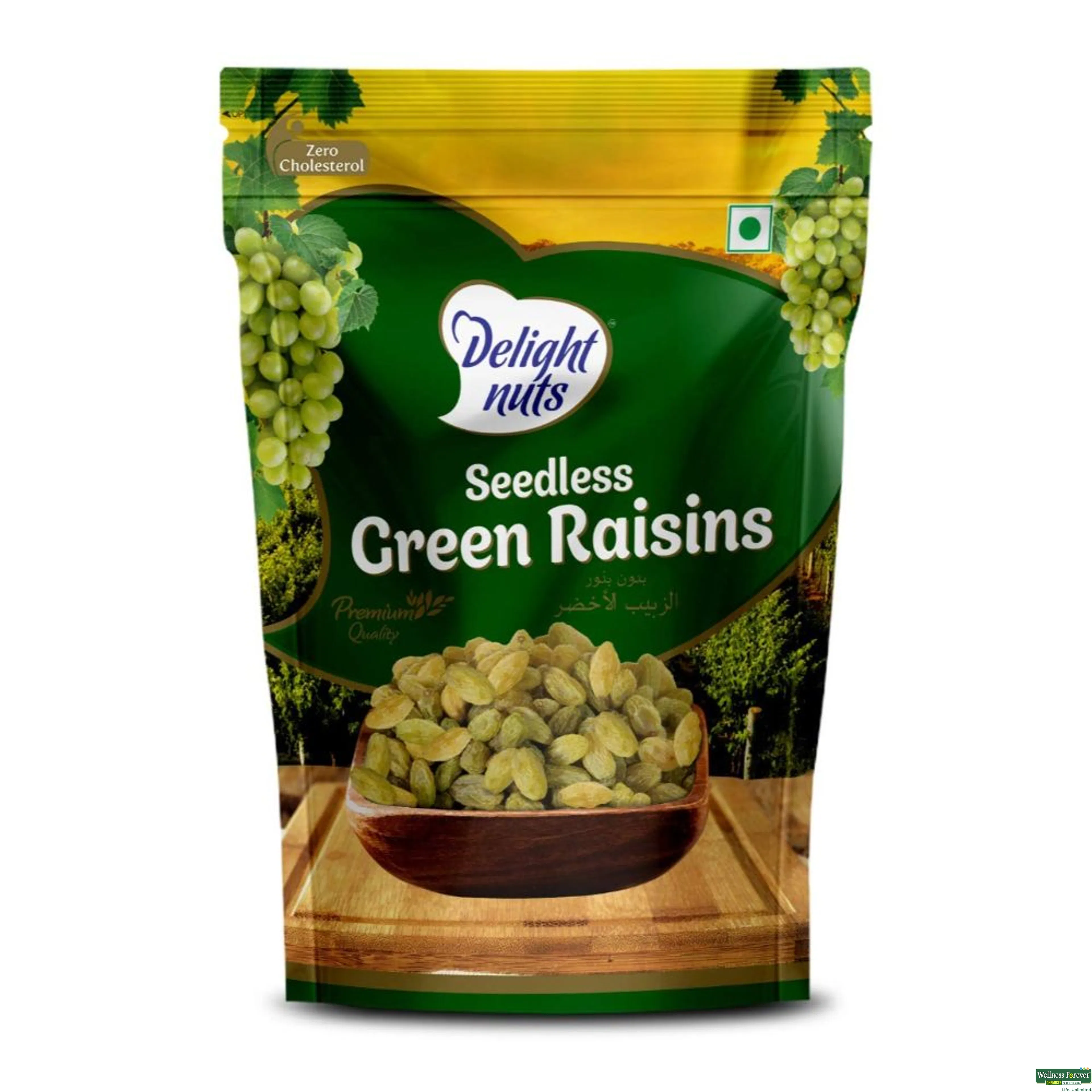 DELIGHT NUTS SEEDLESS GREEN RAISINS 200GM-image