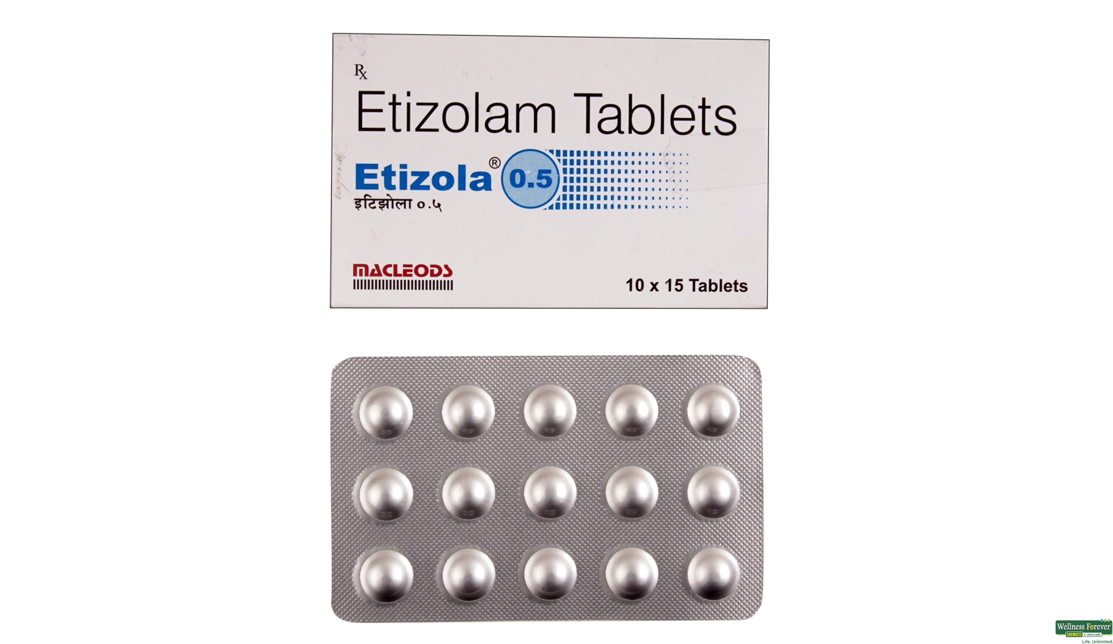 ETIZOLA 0.5MG 15TAB- 1, 15TAB, 