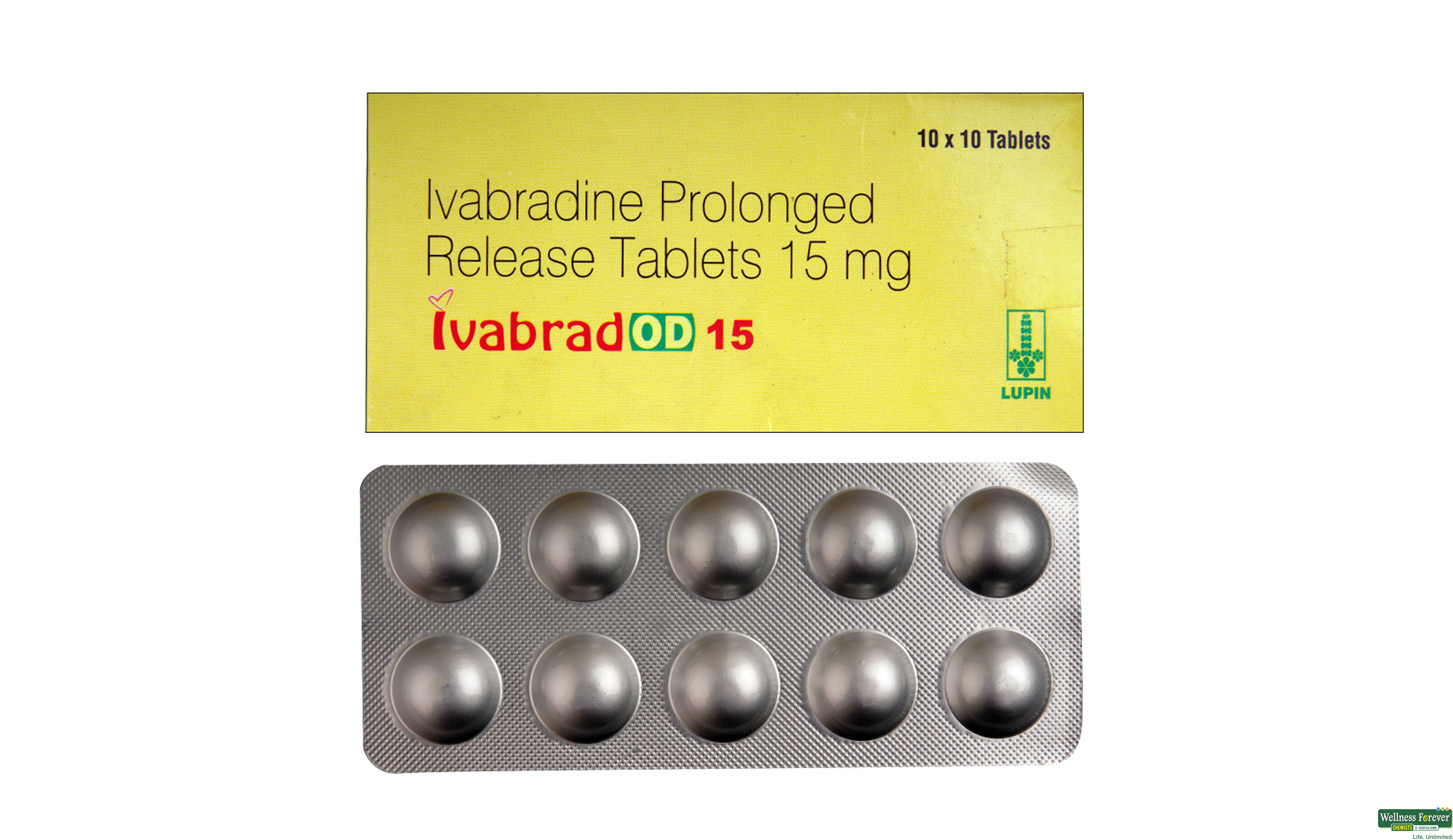 IVABRAD-OD 15MG 10TAB- 1, 10TAB, 