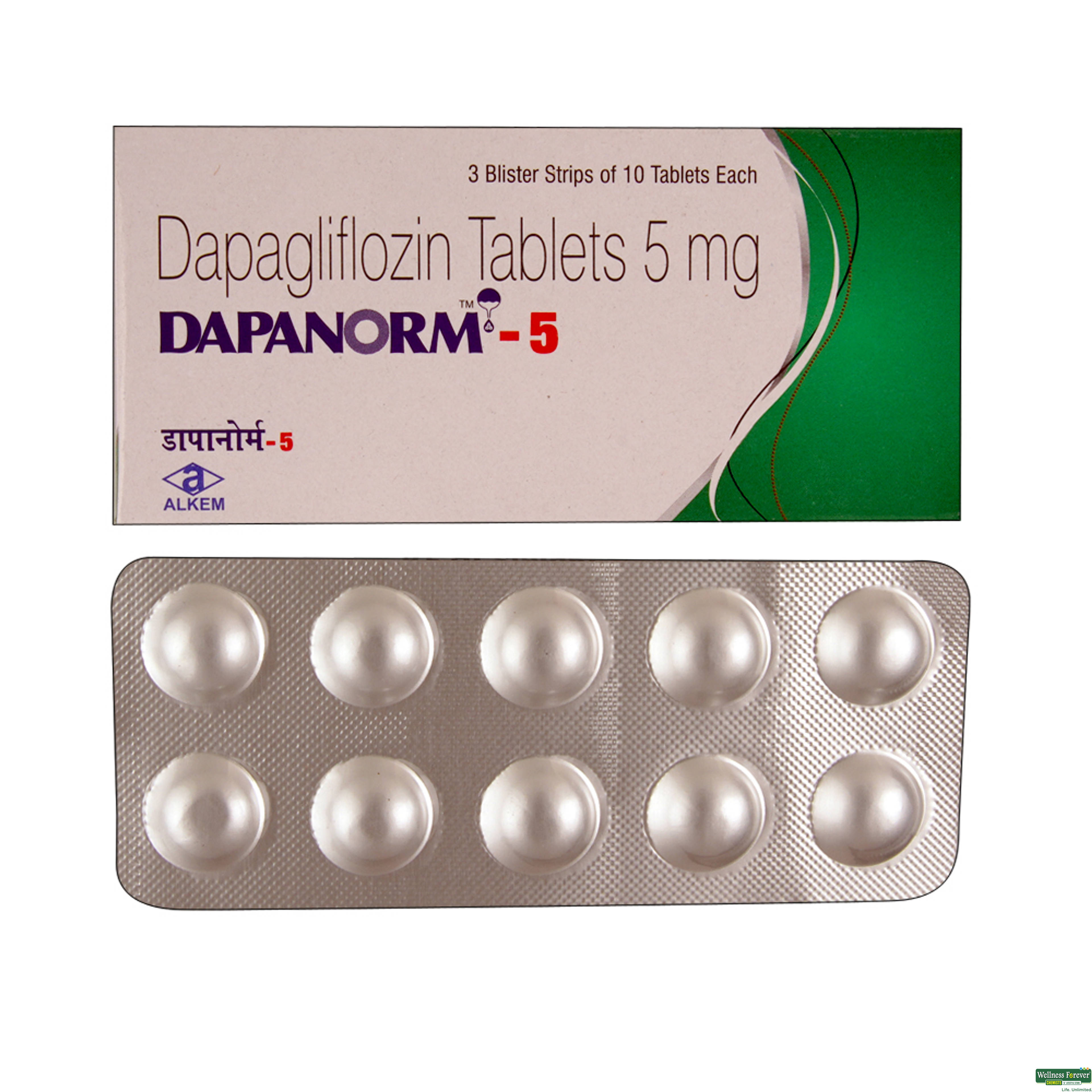 Dapanorm 5mg 10 Tablets-image