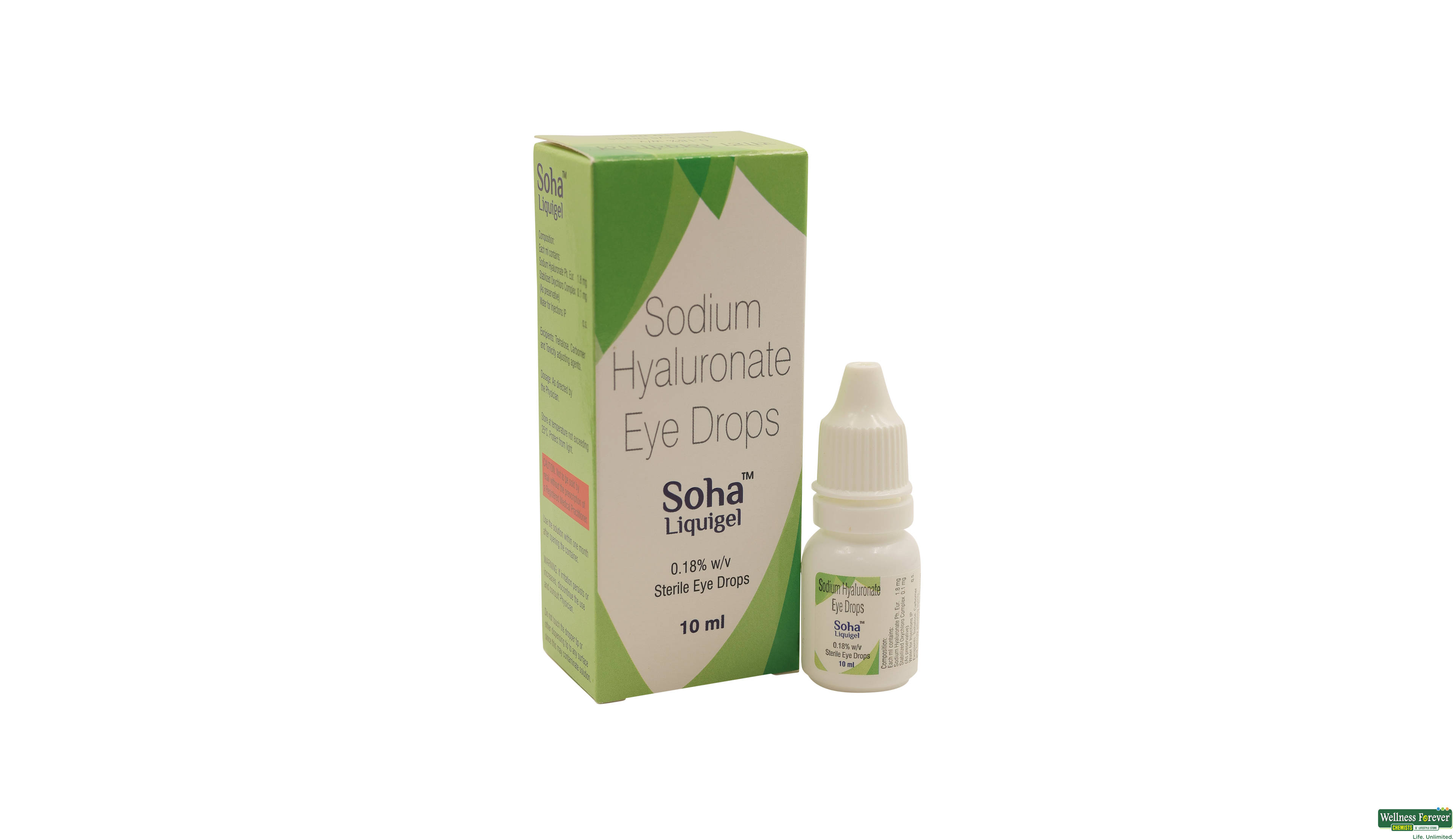 SOHA LIQUIGEL 0.18% E/DROPS 10ML- 1, 10ML, 